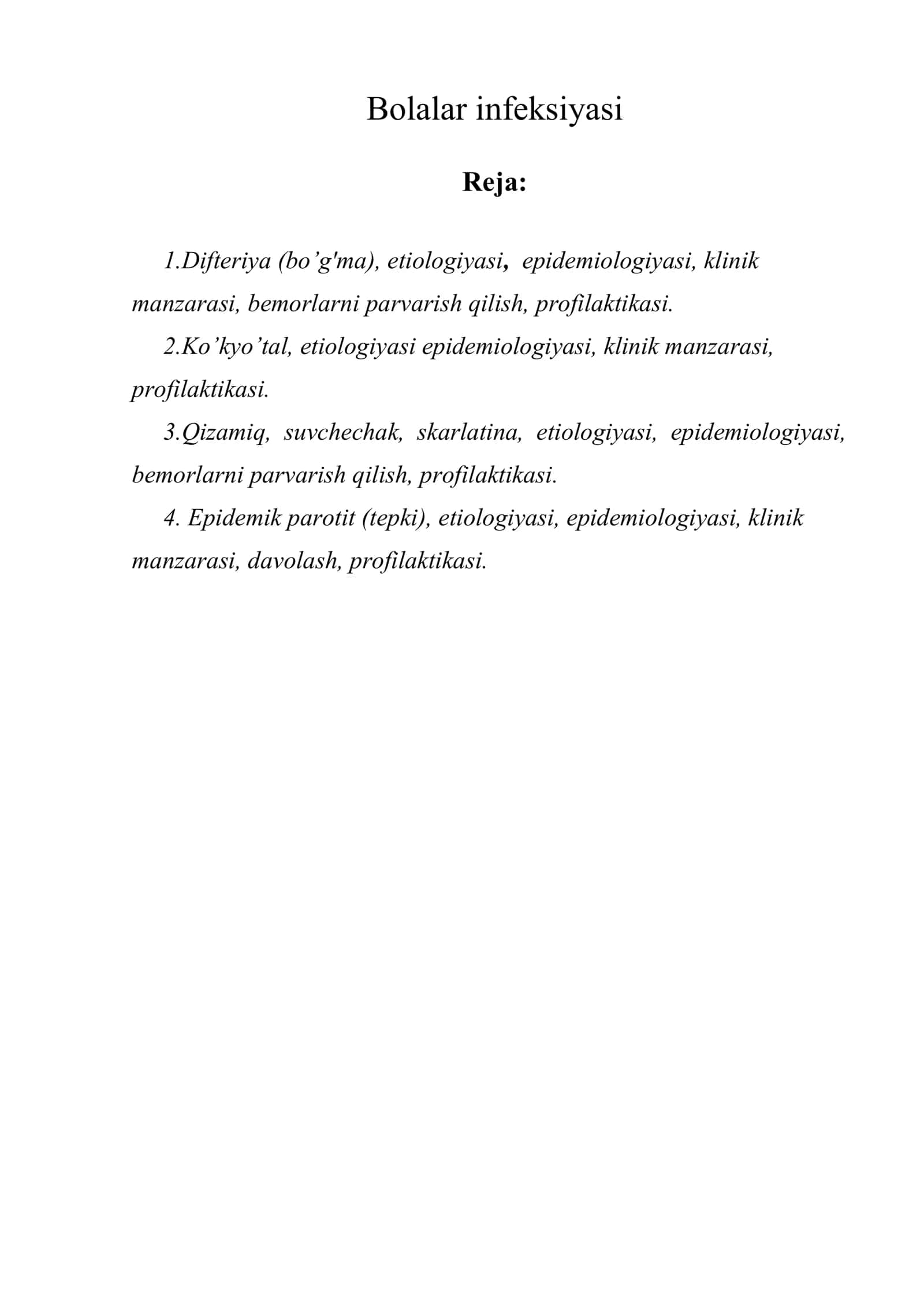 Bolalar infeksiyasi 1