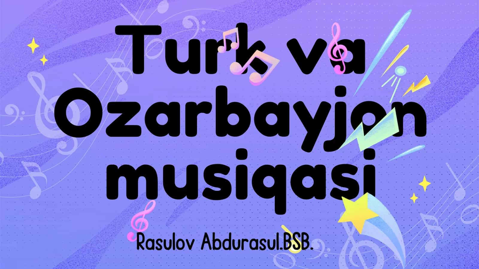 Turk va Ozorbayjon musiqasi 1