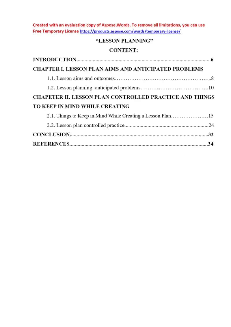 Lesson Planning 1