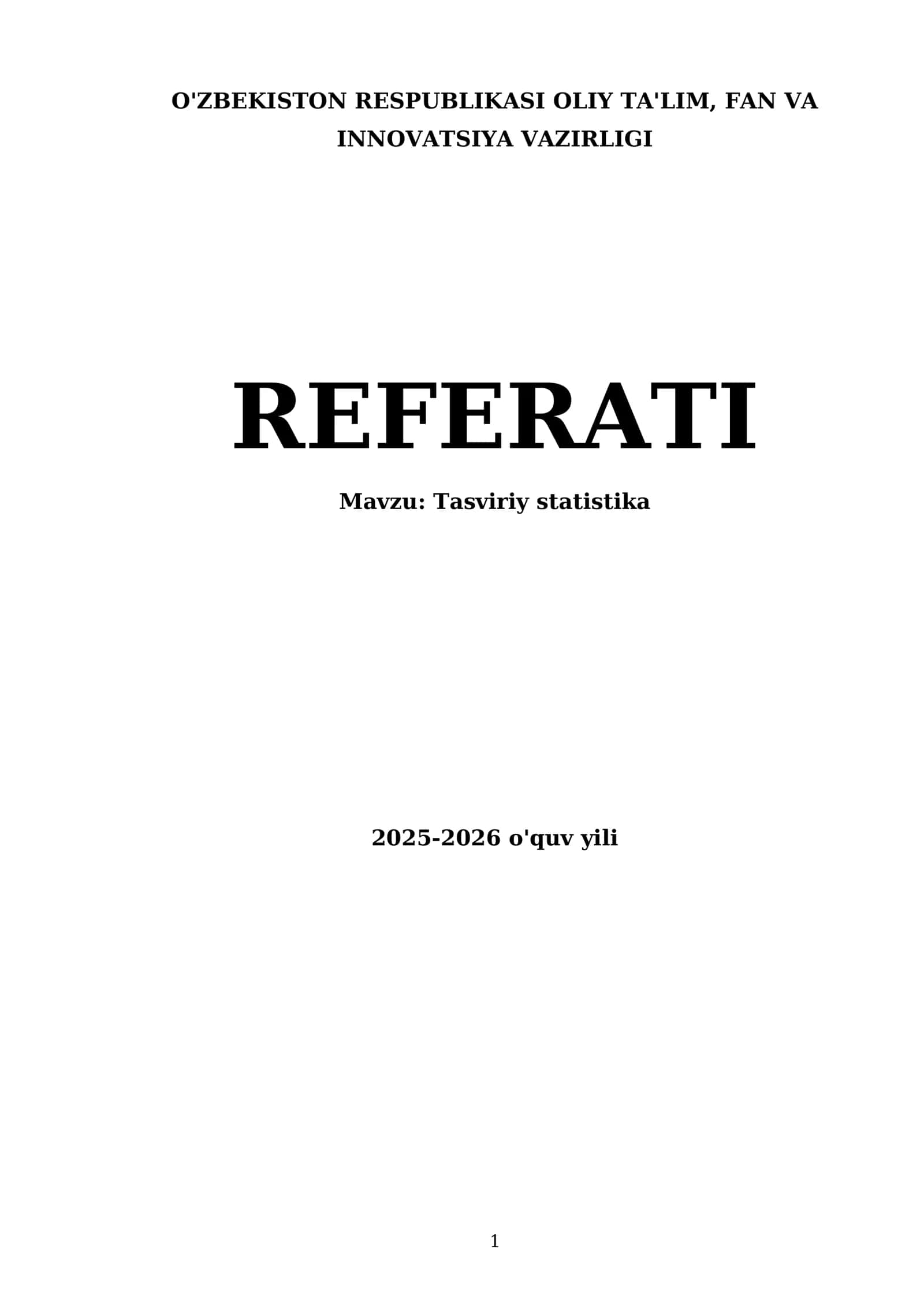 Tasviriy statistika 1