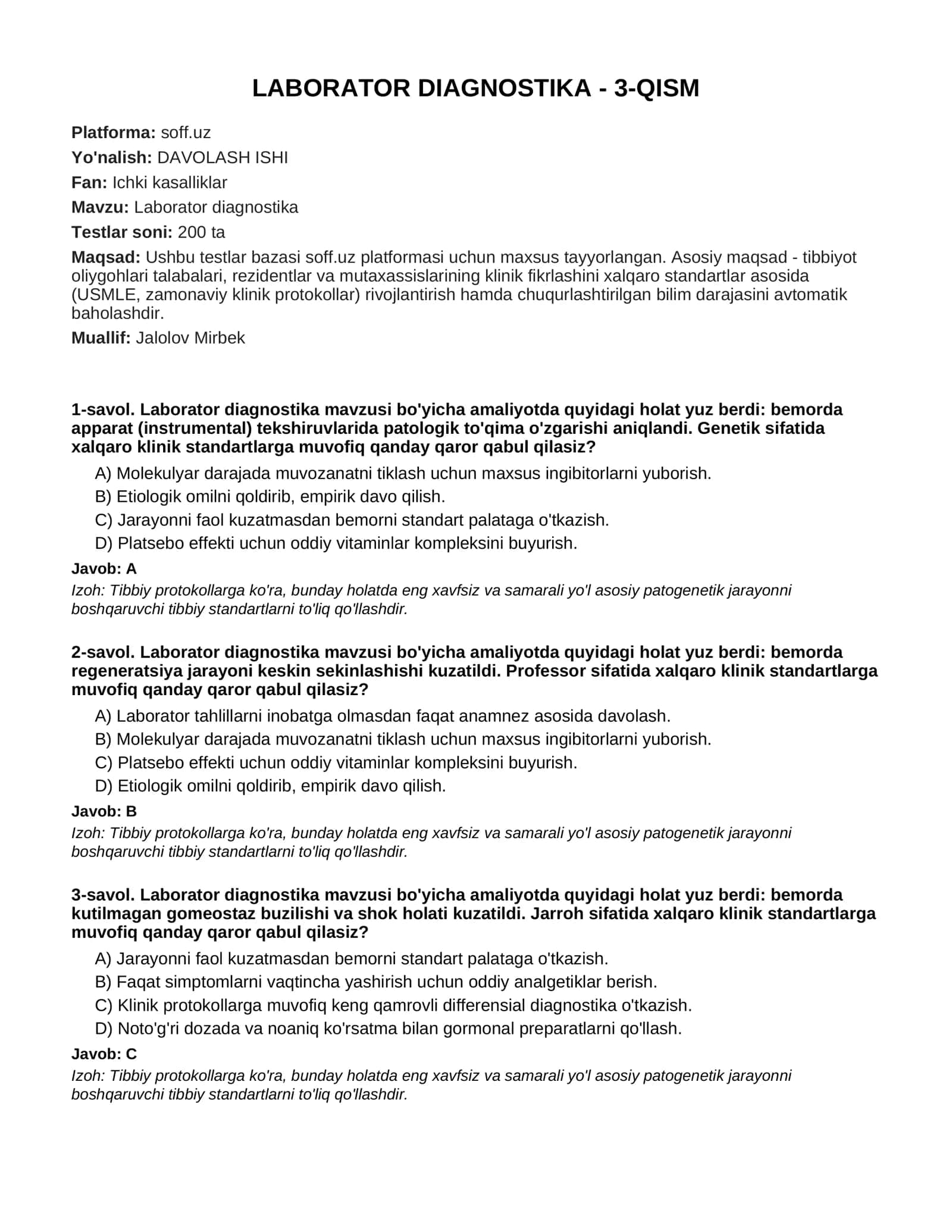 LABORATOR DIAGNOSTIKA - 3-QISM 1