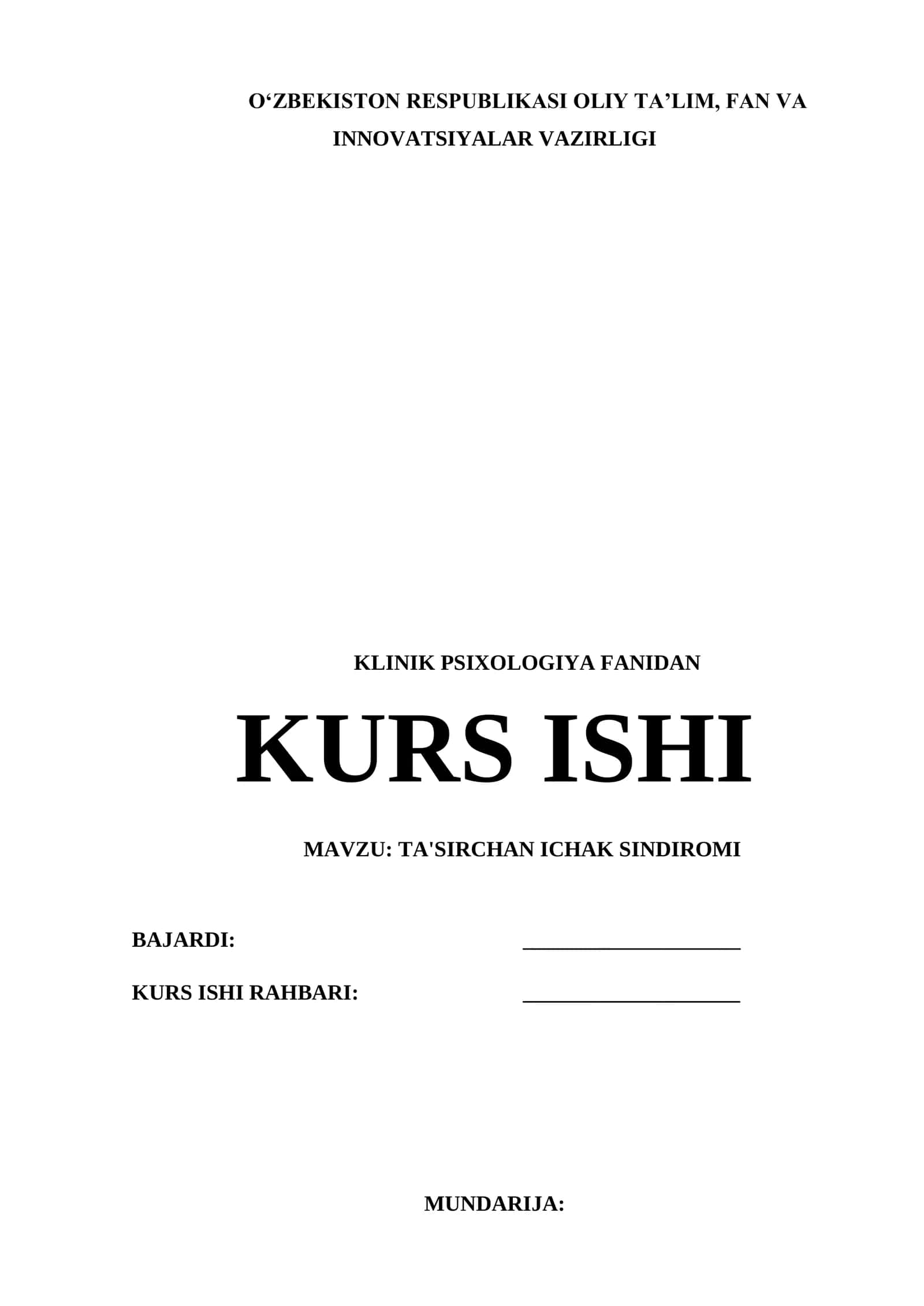 TA'SIRCHAN ICHAK SINDIROMI 1