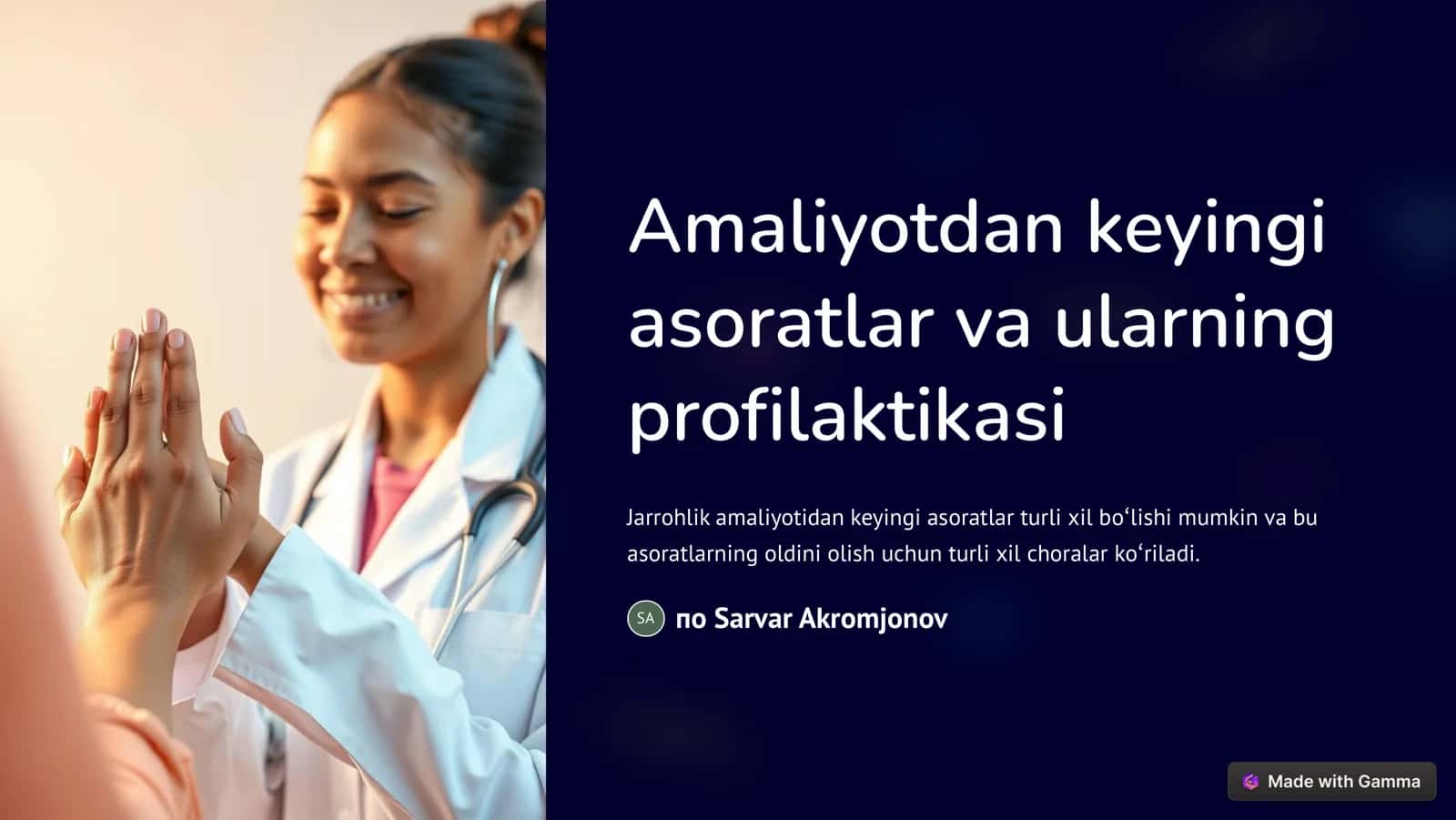 Amaliyotdan keyingi 1
