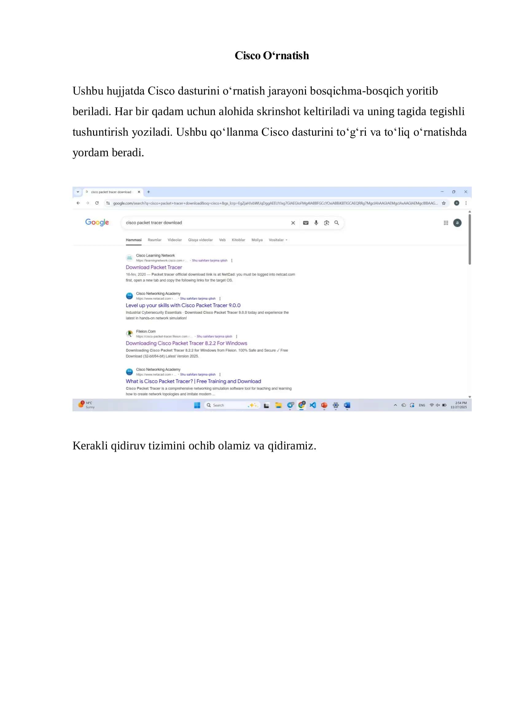 Cisco O‘rnatish 1