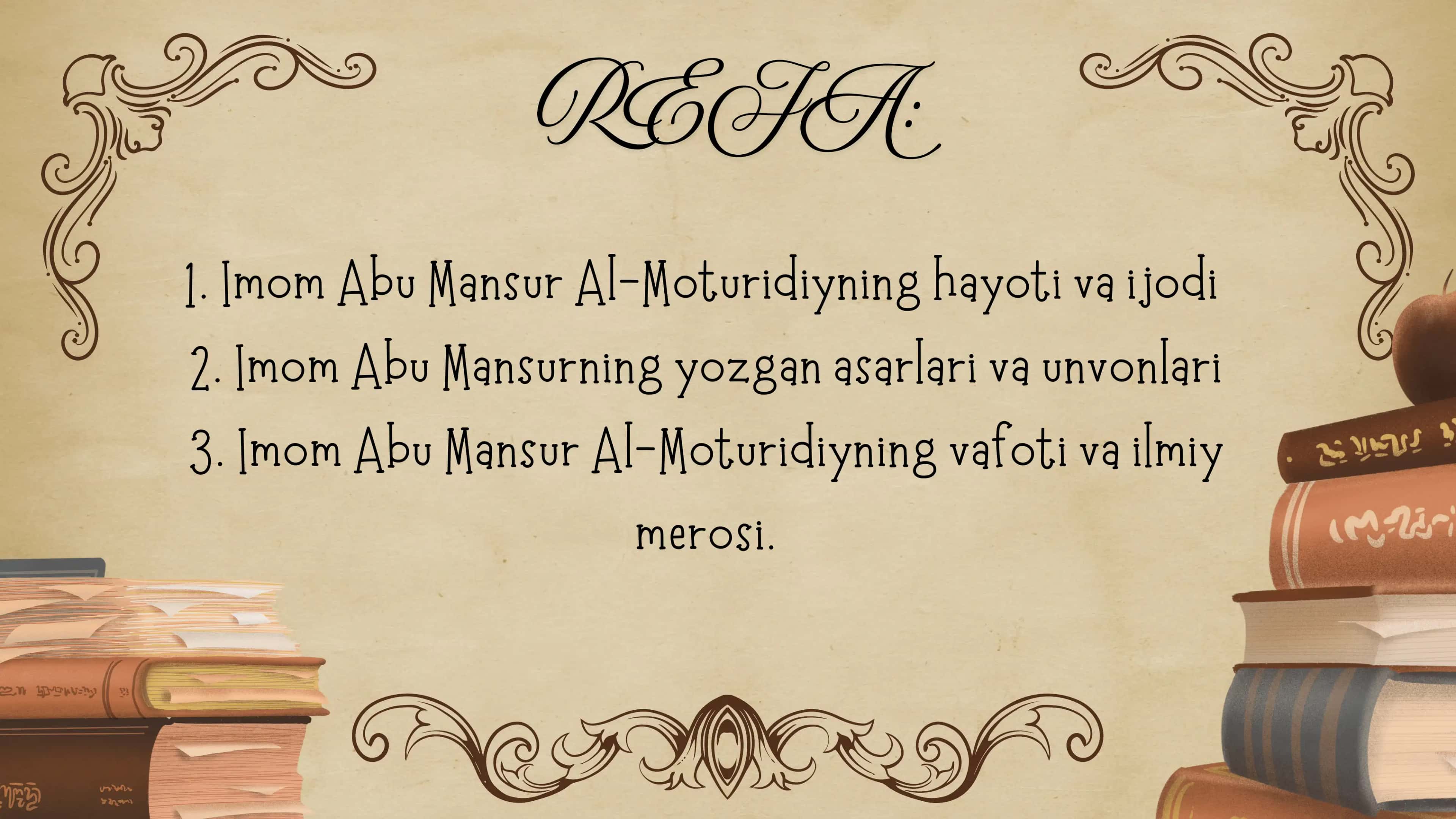 Imom Abu Mansur Al-Moturidiy 2