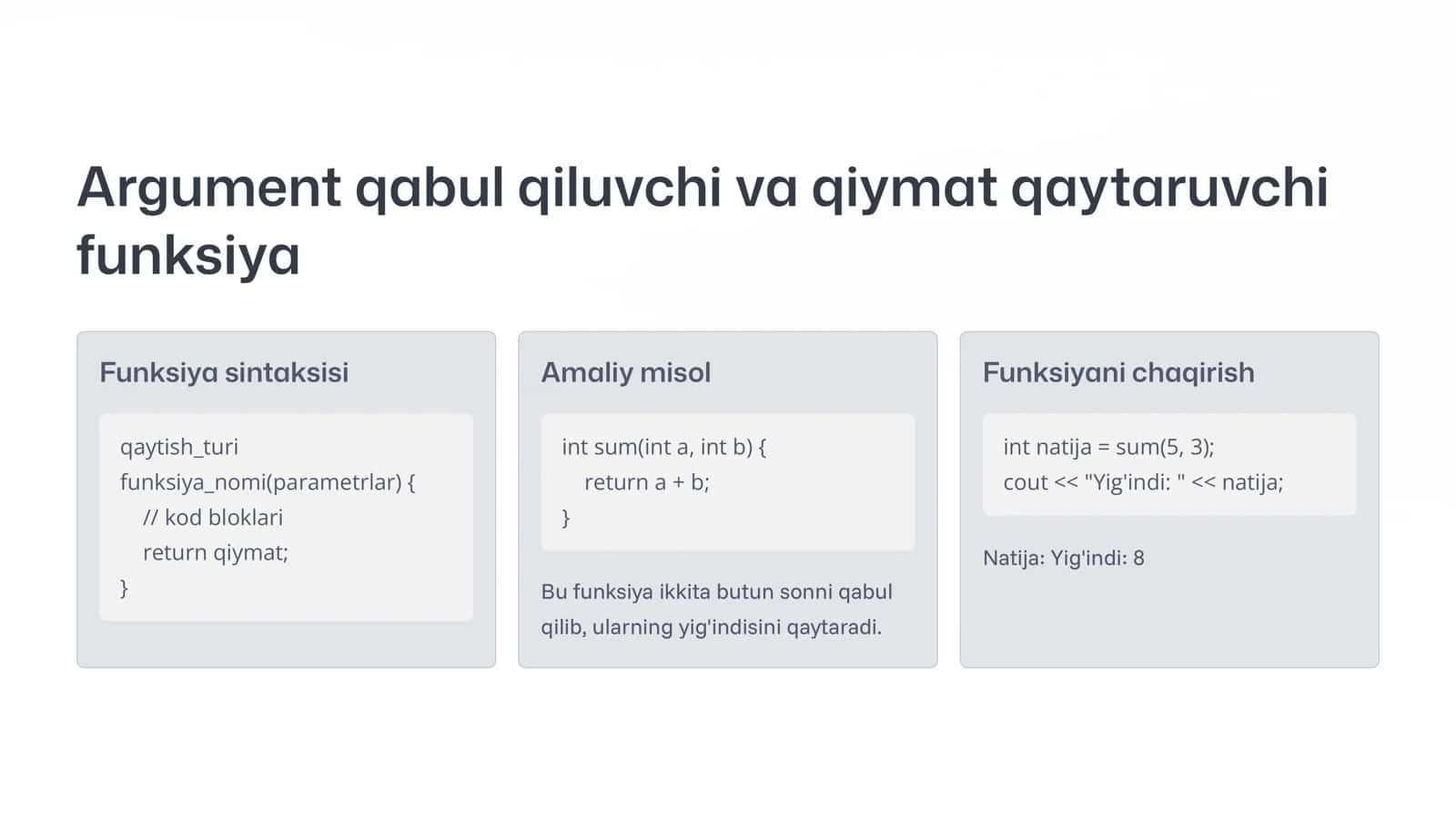 C- Funksiyalar va Massivlar 2