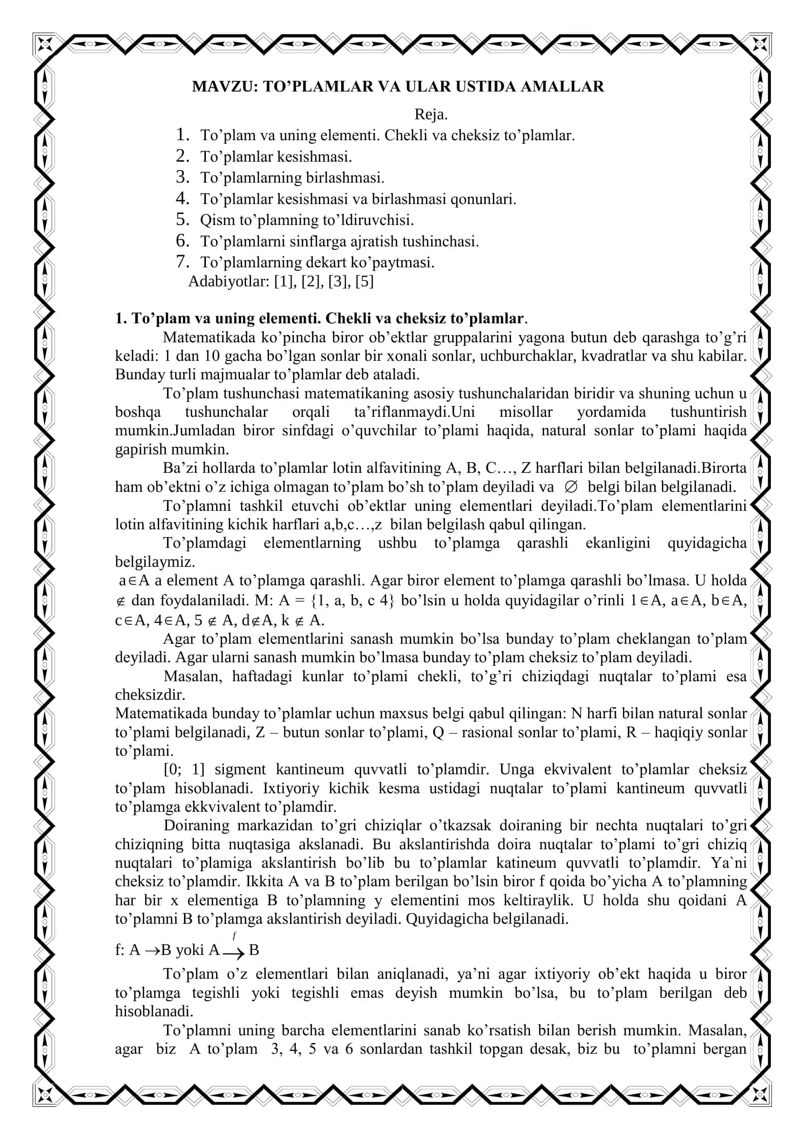 TO’PLAMLAR VA ULAR USTIDA AMALLAR 2
