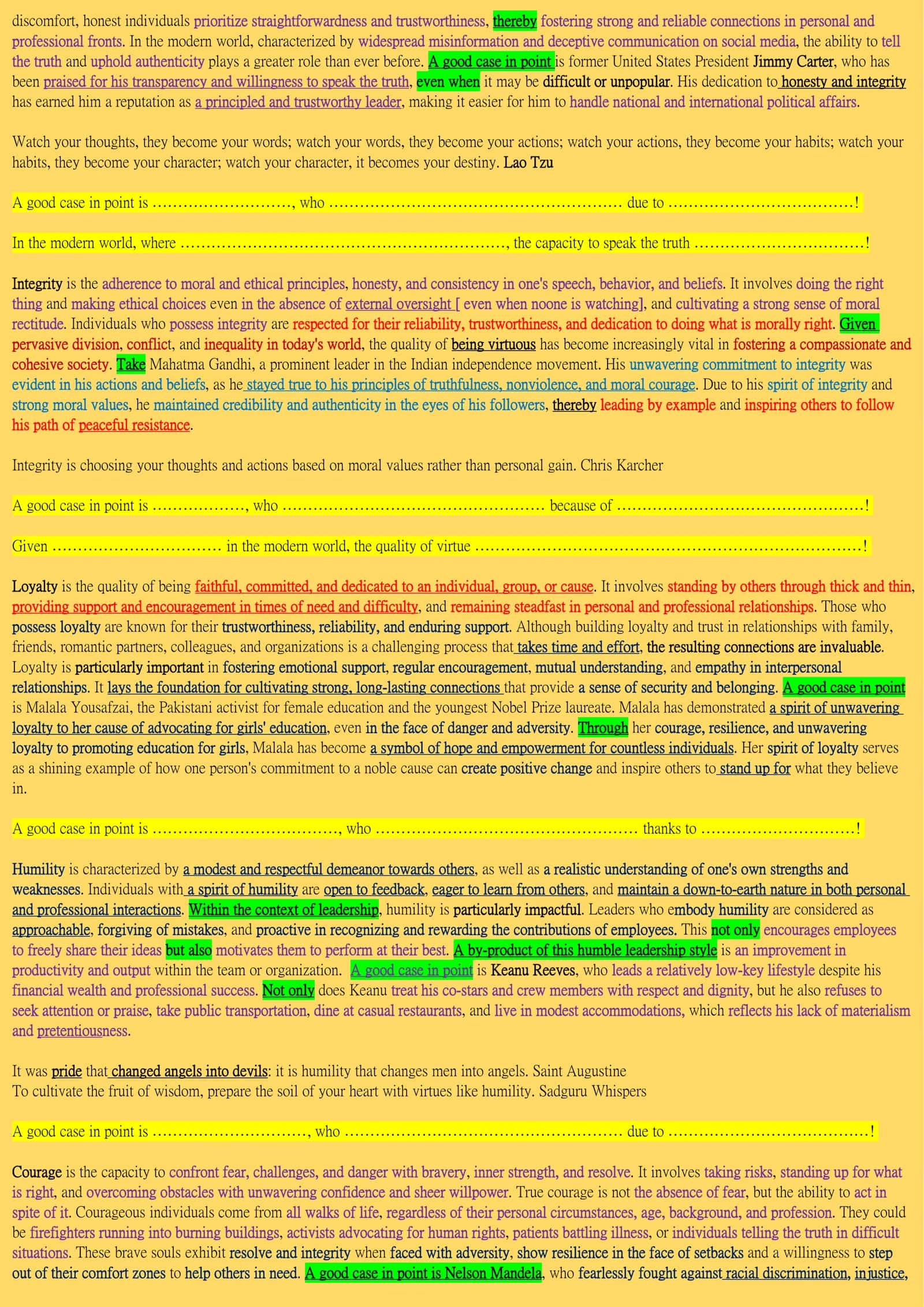 EFFECTIVE PERSONALITY CHARACTERISTICS 2