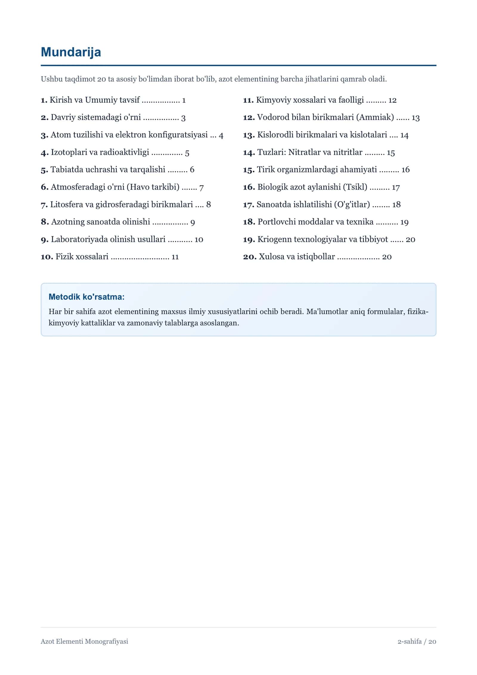 Azot Elementi Monografiyasi 2