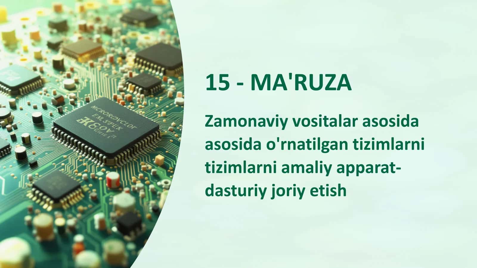 O'rnatilgan tizimlar 2