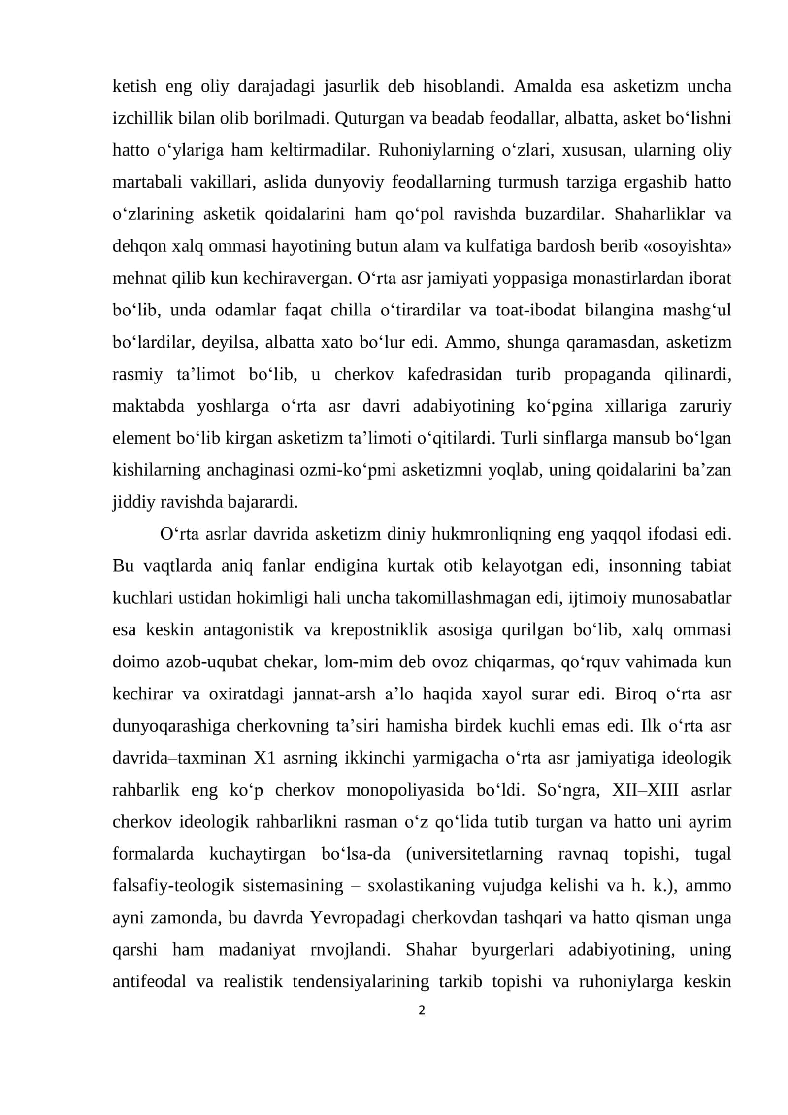 O‘rta asrlarda Yevropa fani 2