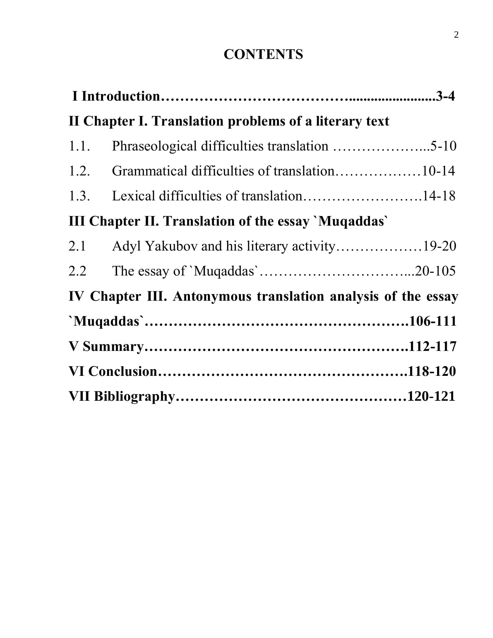 QUALIFICATION PAPER ON “THE PROBLEMS OF ANTONYMOUS TRANSLATION” 2