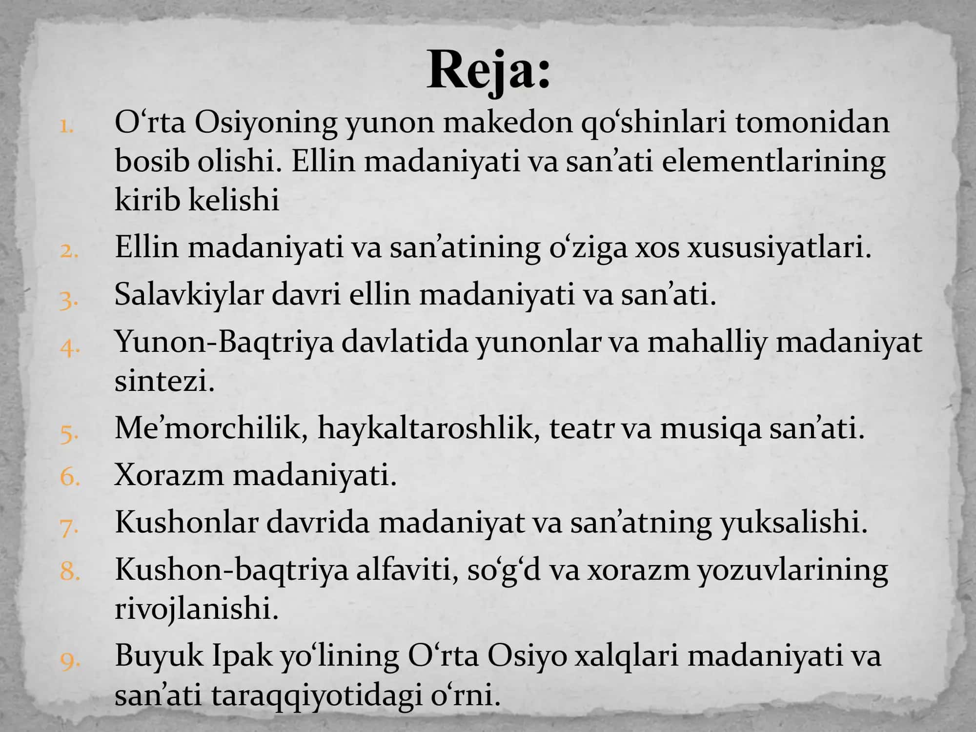 Antik davri madaniyati va san’ati 2
