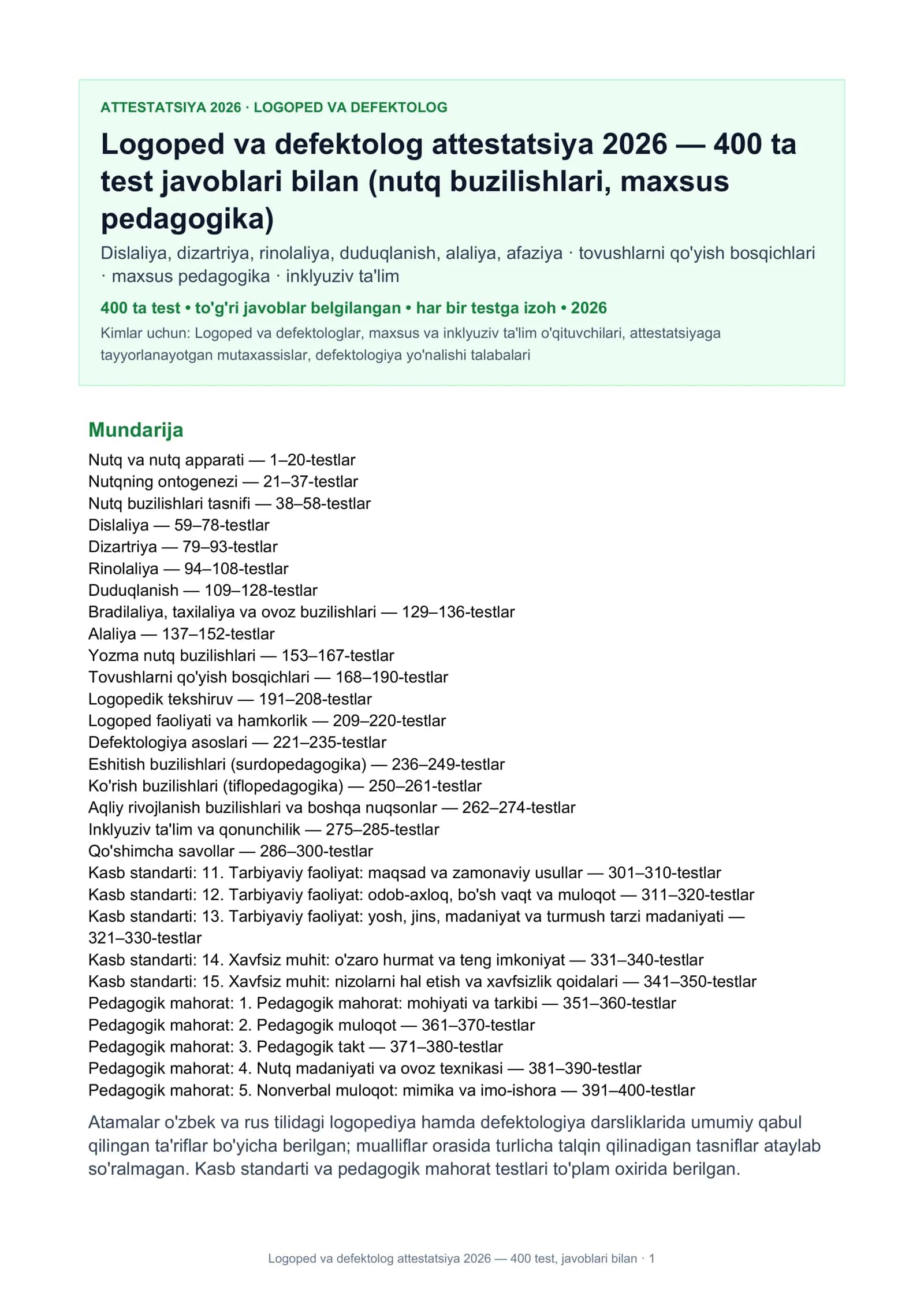 LOGOPED VA DEFEKTOLOG 2
