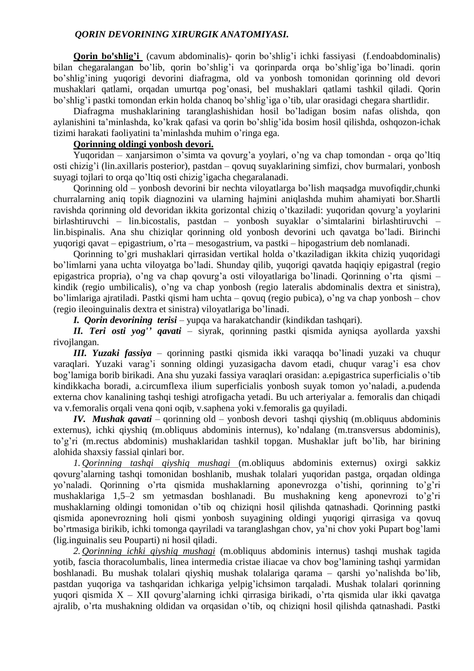 QORIN DEVORINING XIRURGIK ANATOMIYASI 2