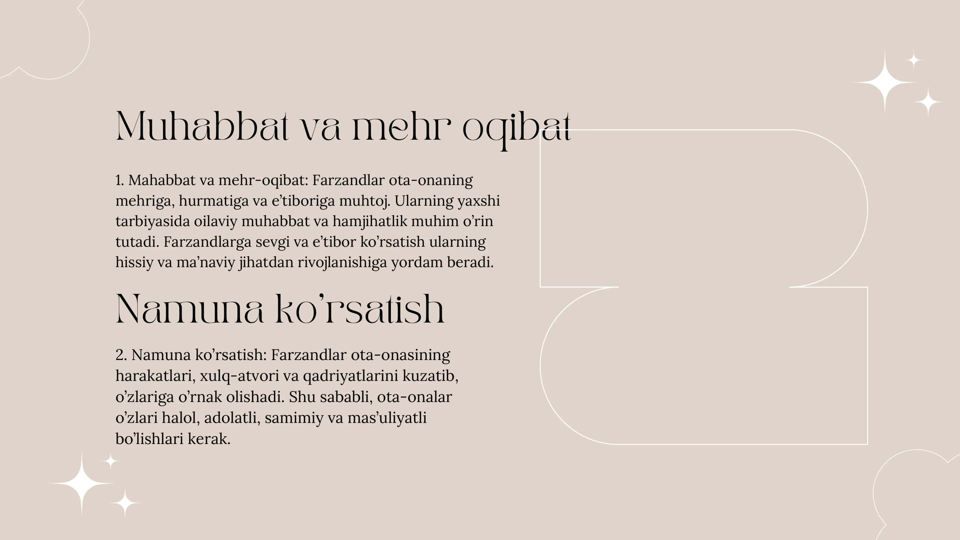 Oilada tarbiya asoslari 2