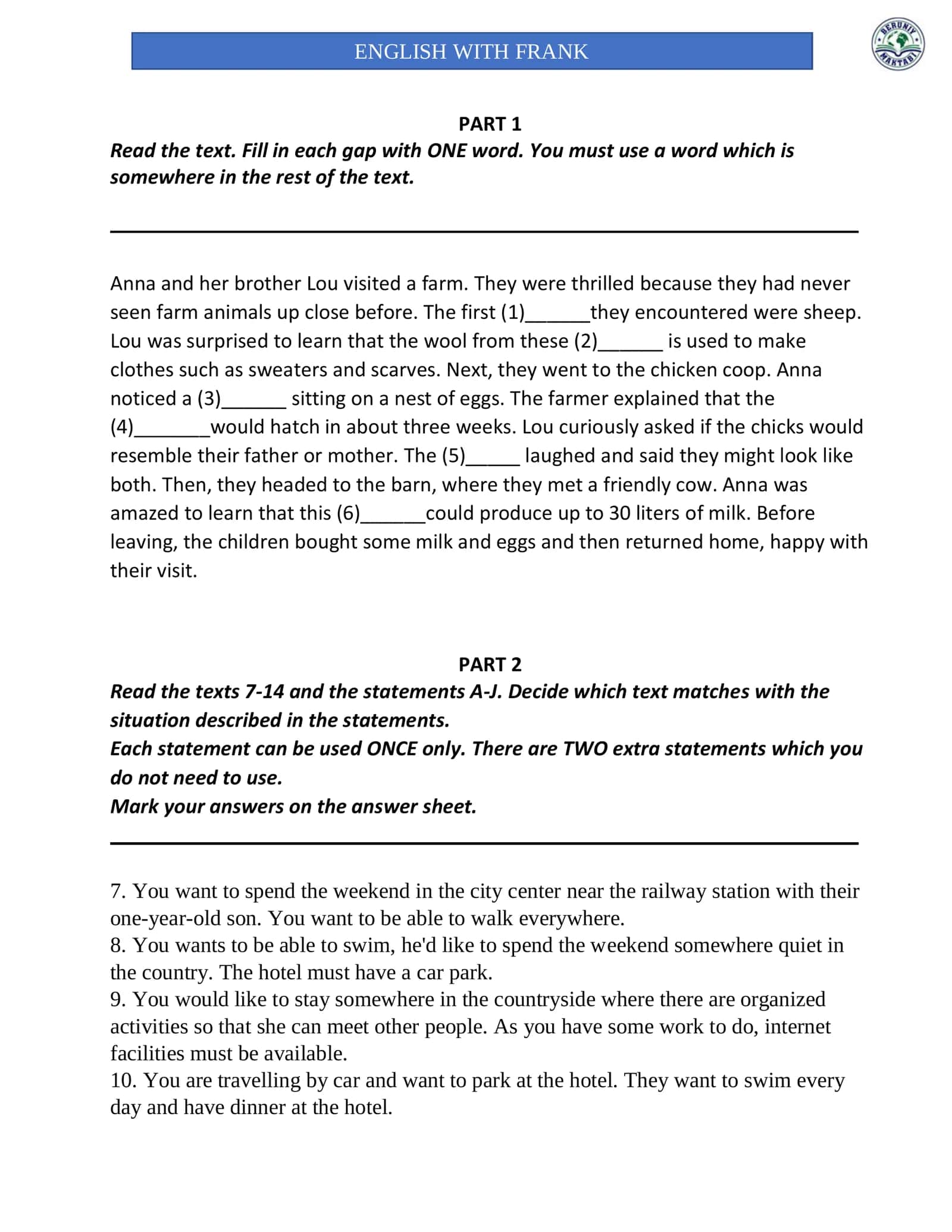 PAPER 2: READING 2