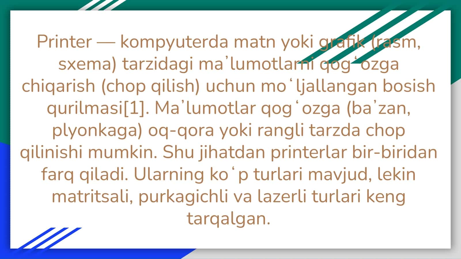 Zamonaviy printerlar 2