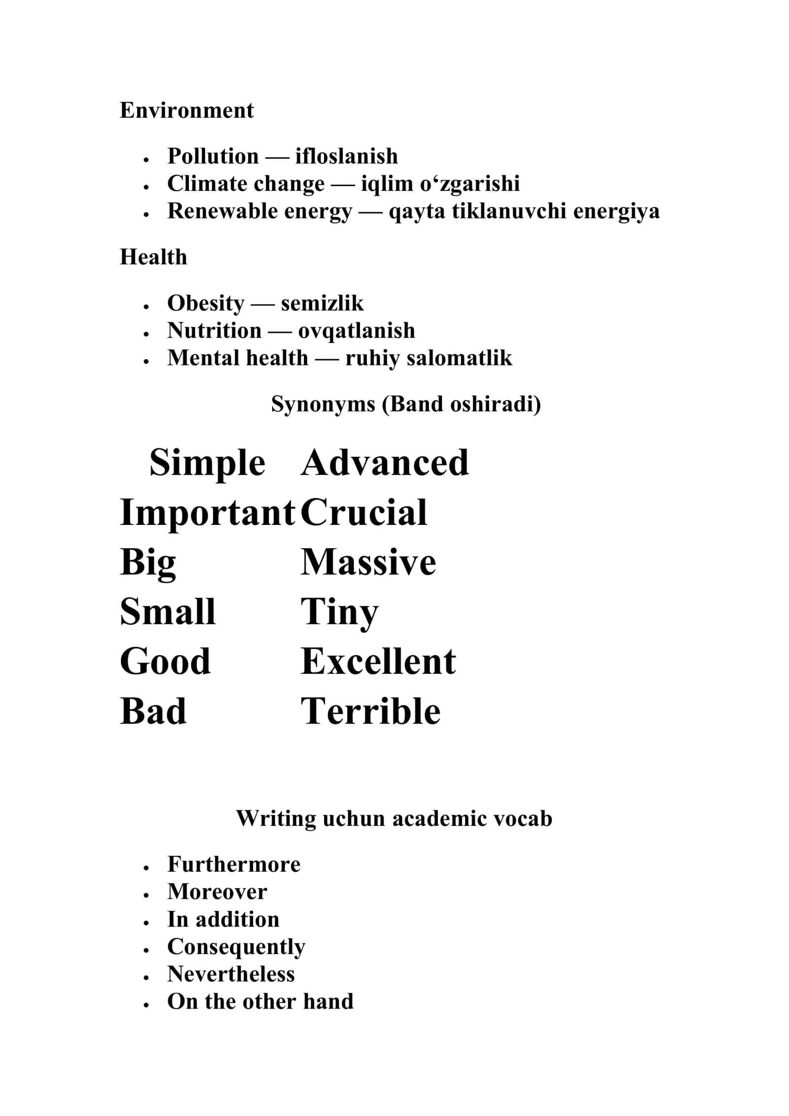 IELTS Vocabulary 2