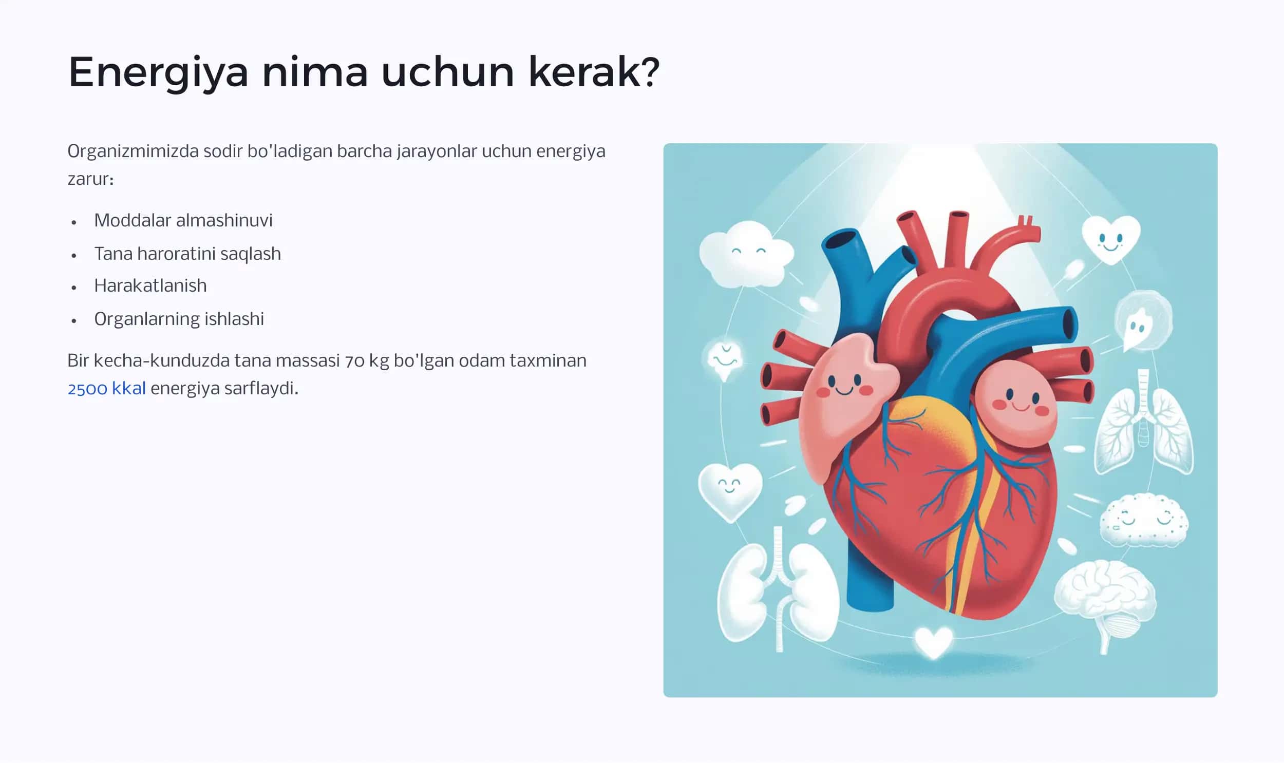 Organizmda Energiya Sarfi 2