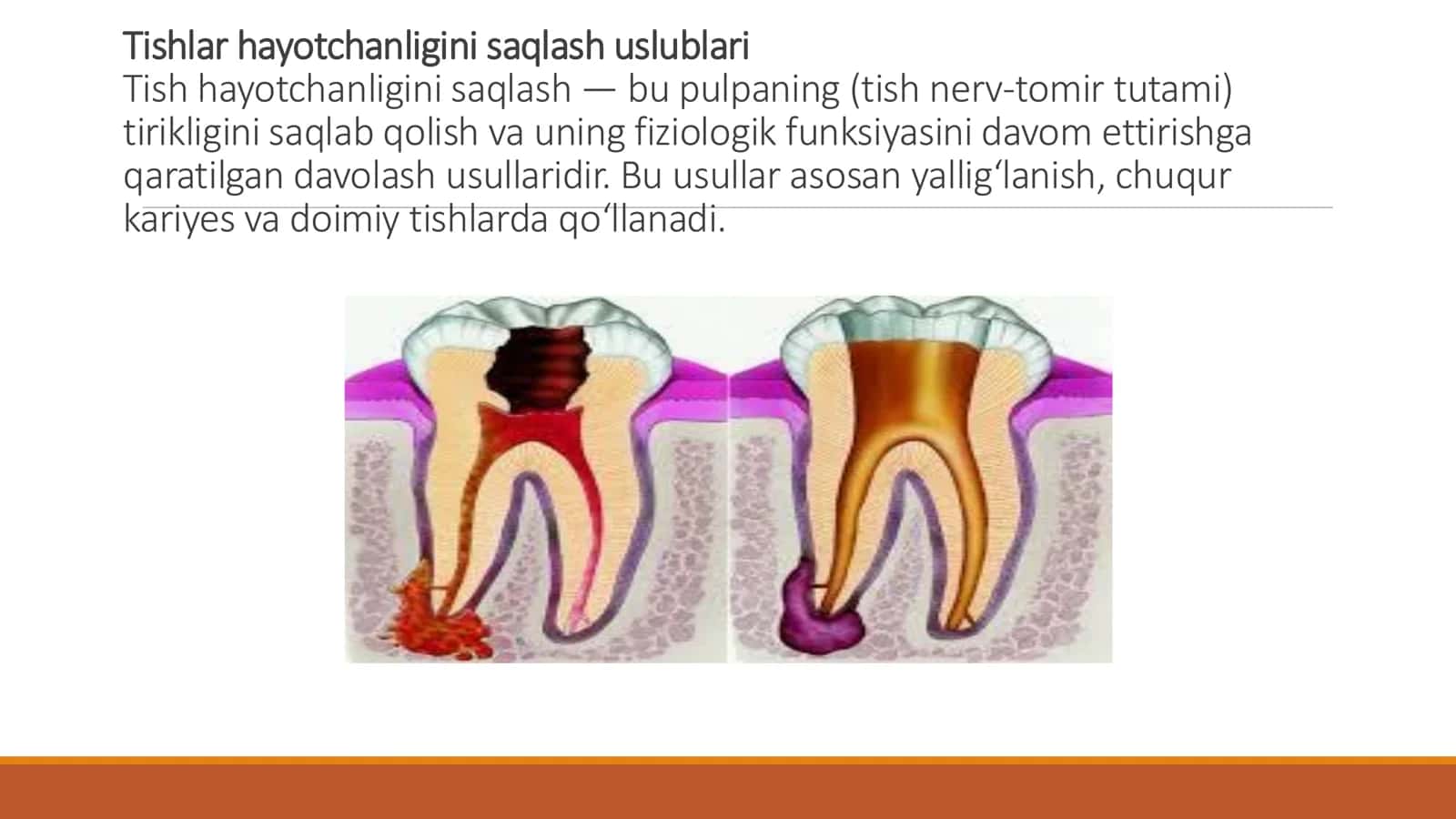 Tishlar hayotchanligini saqlash uslublari 2