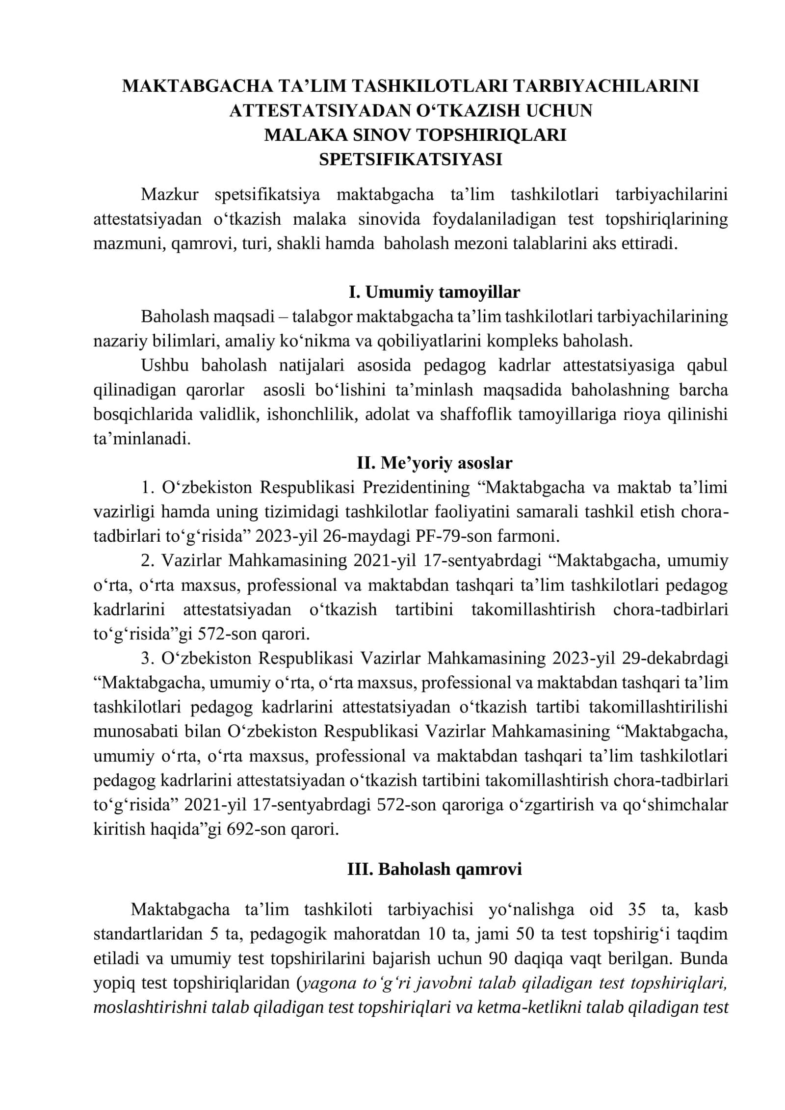 MALAKA SINOV TOPSHIRIQLARI 2