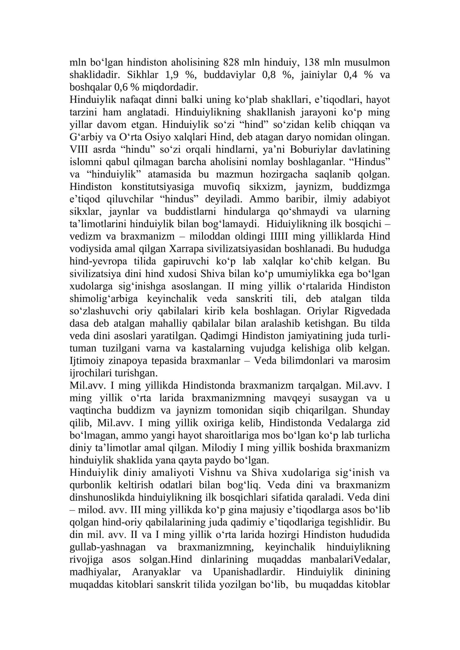 2-mavzu. Milliy dinlar 2