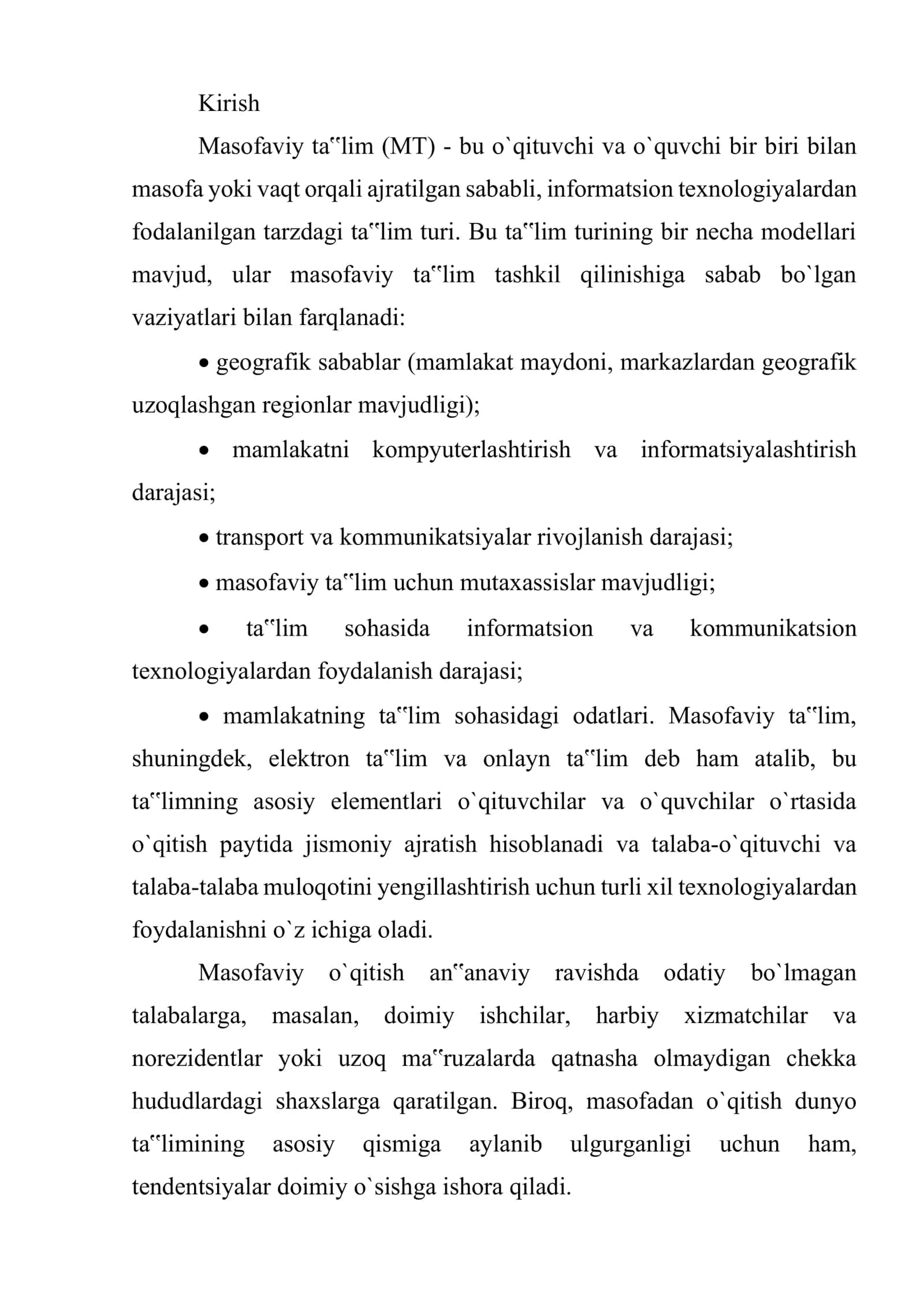 O’zbekistonda masofaviy ta’lim tizimini rivojlanish tendensiyasi 2