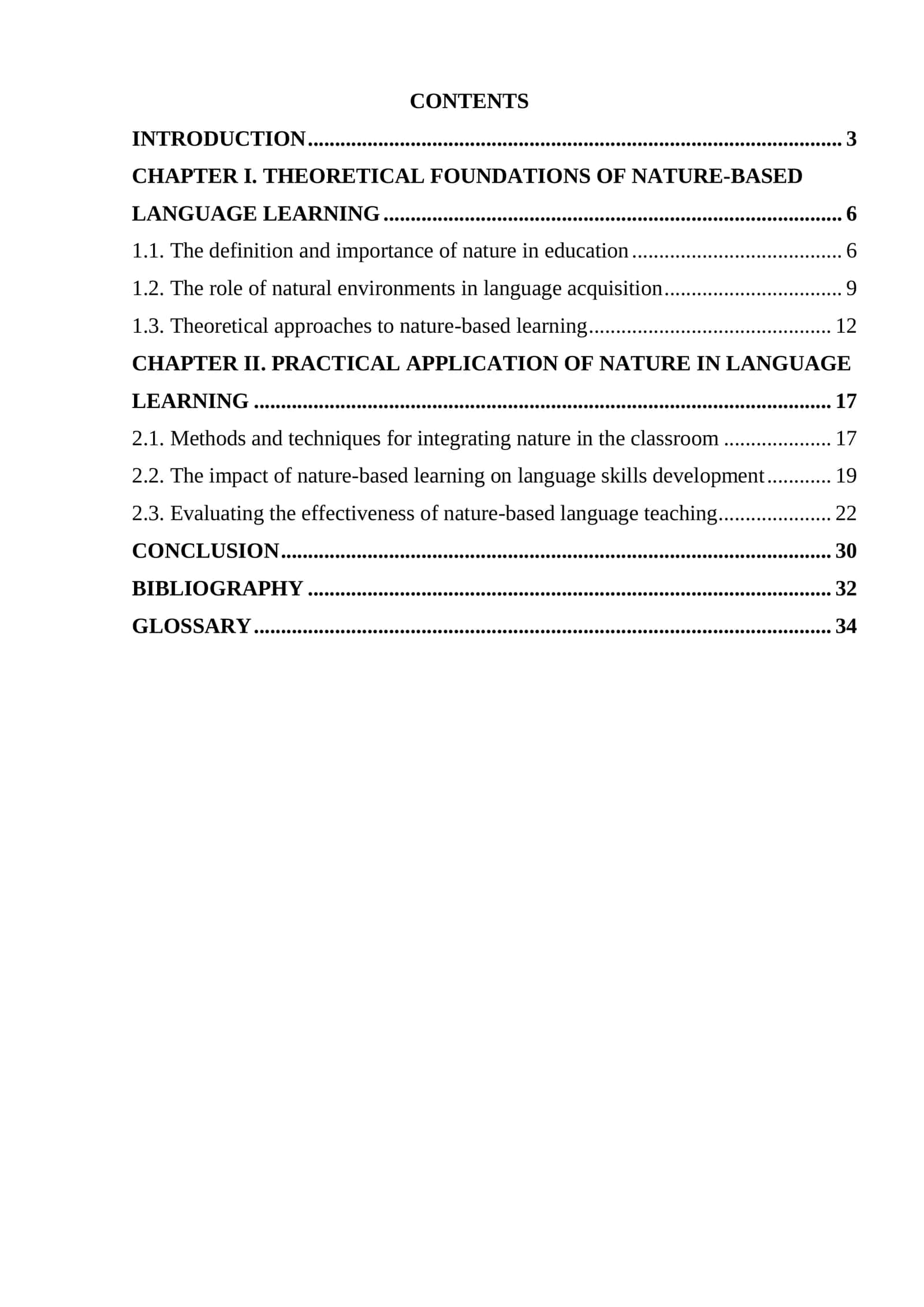 Course Paper: Integrating Nature in Language Learning 2