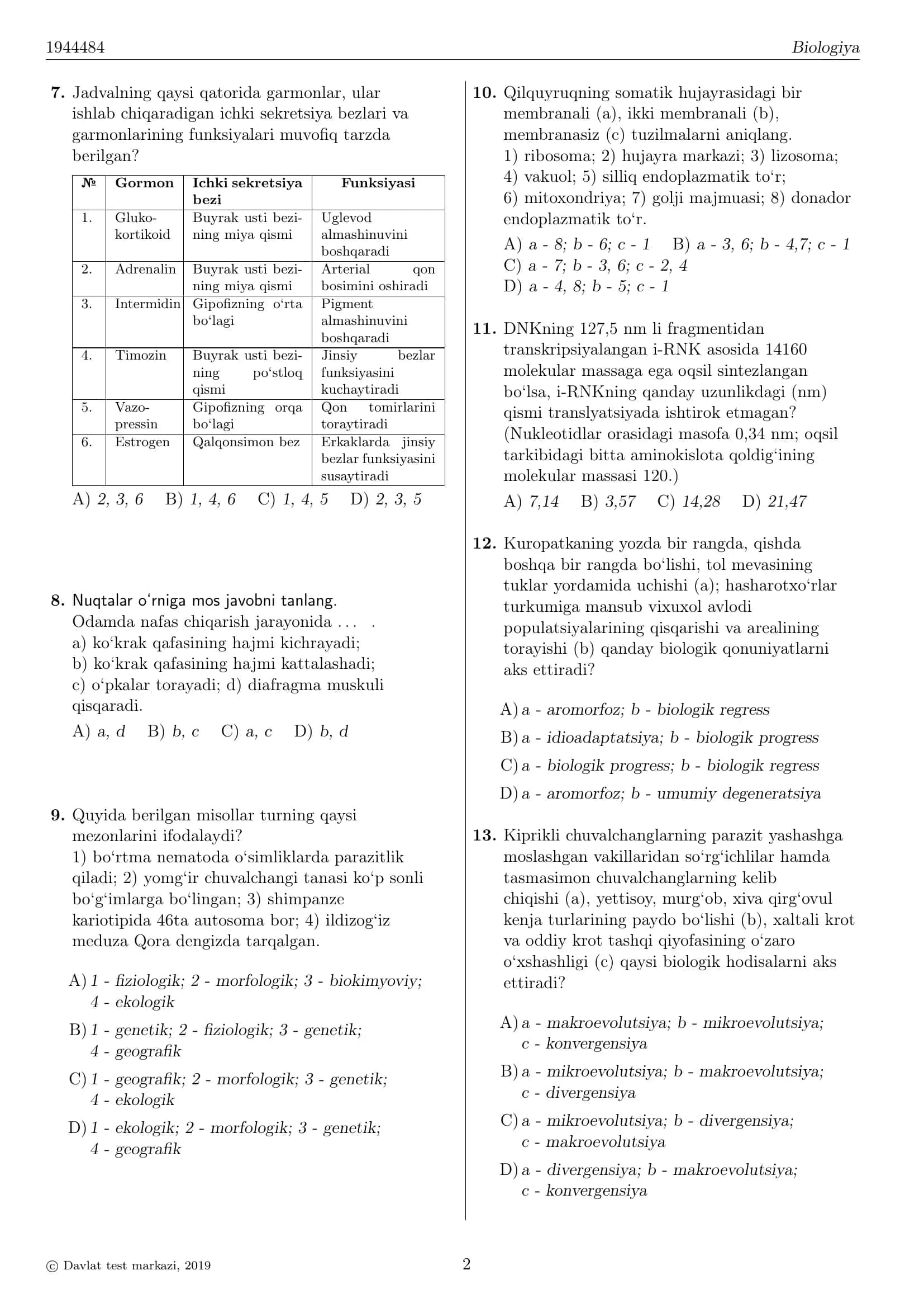 BIOLOGIYA 2