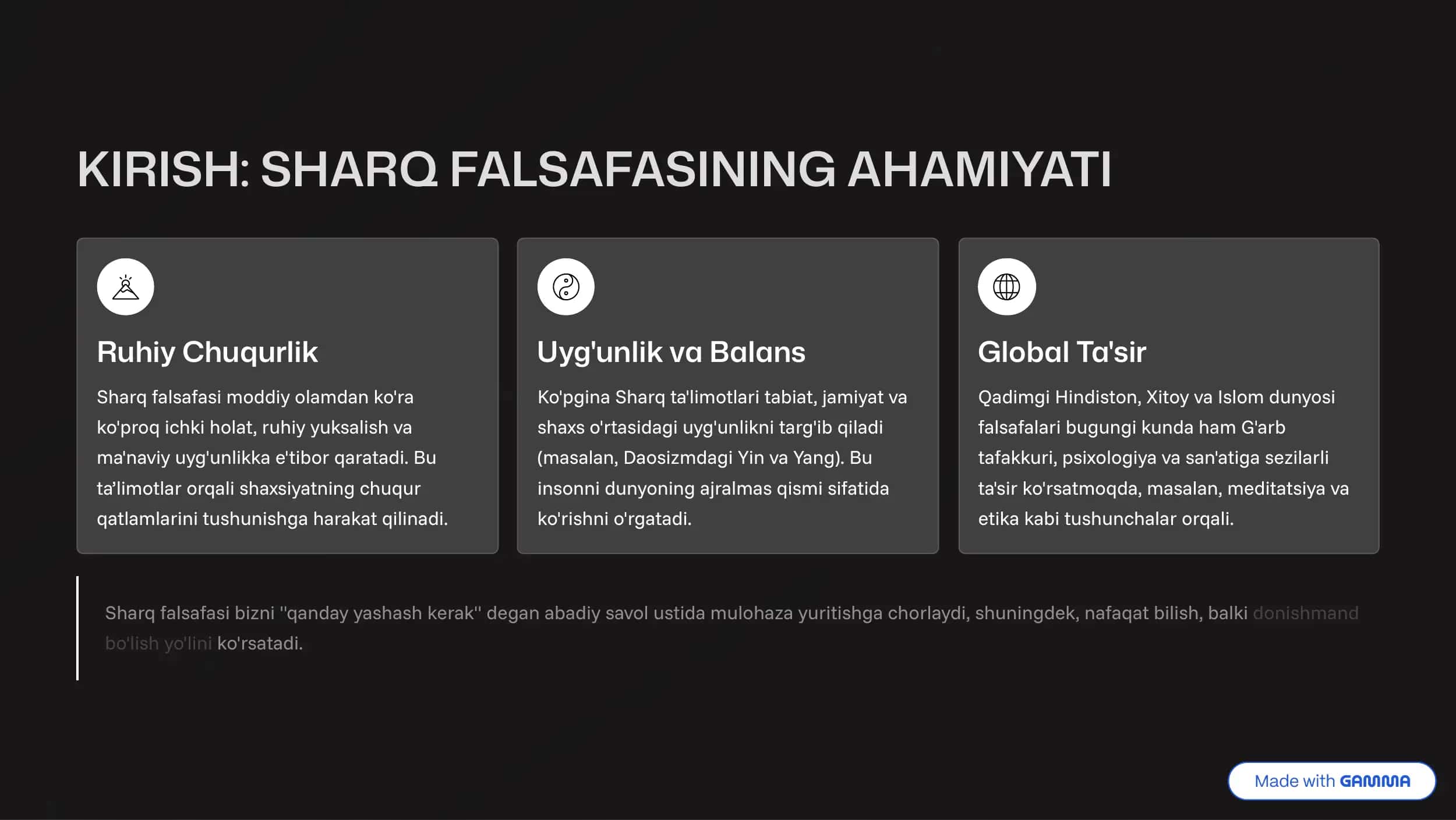 Sharq falsafasi 2