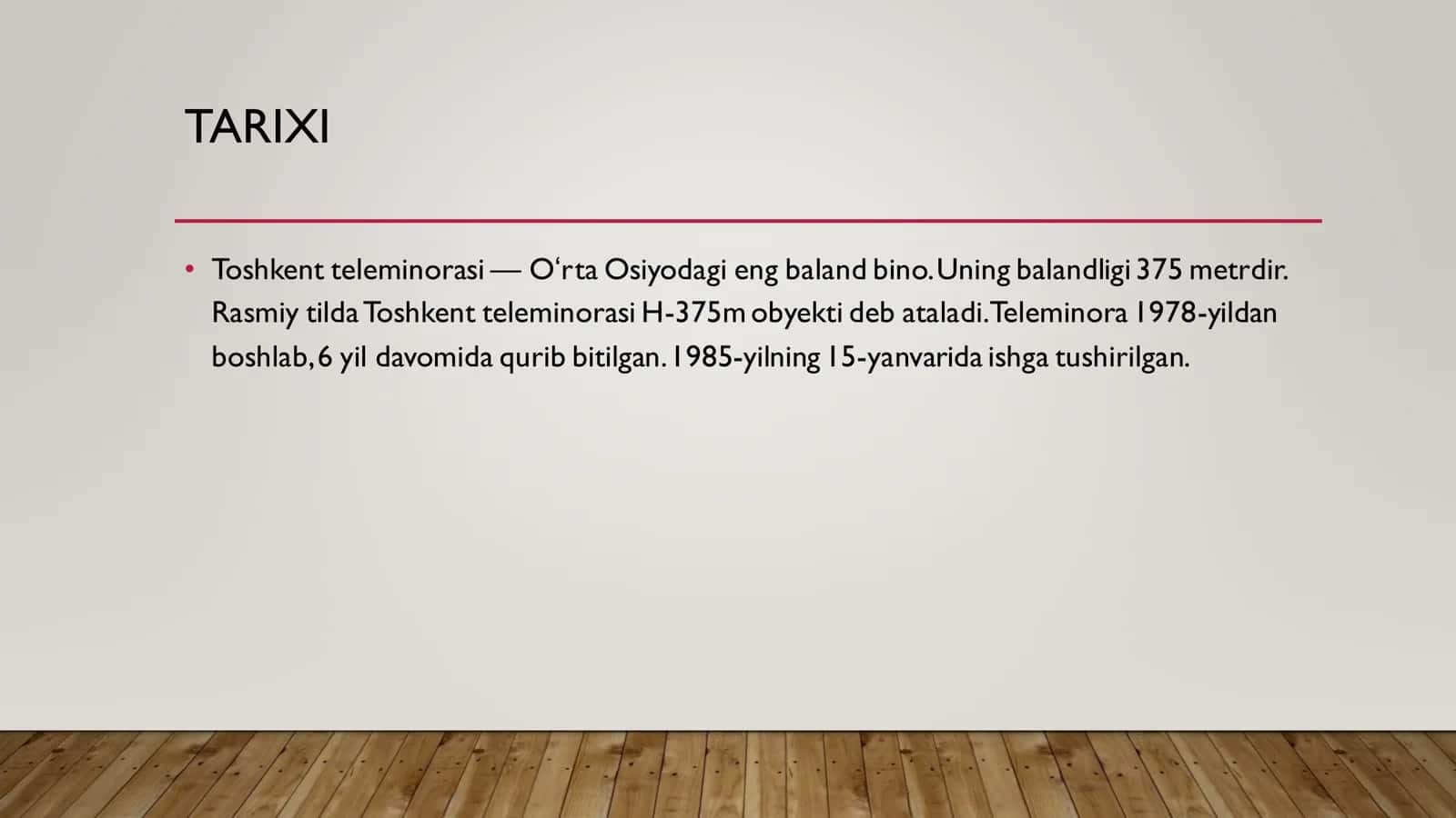 TOSHKENTDA ILK TELEMRKAZ 2