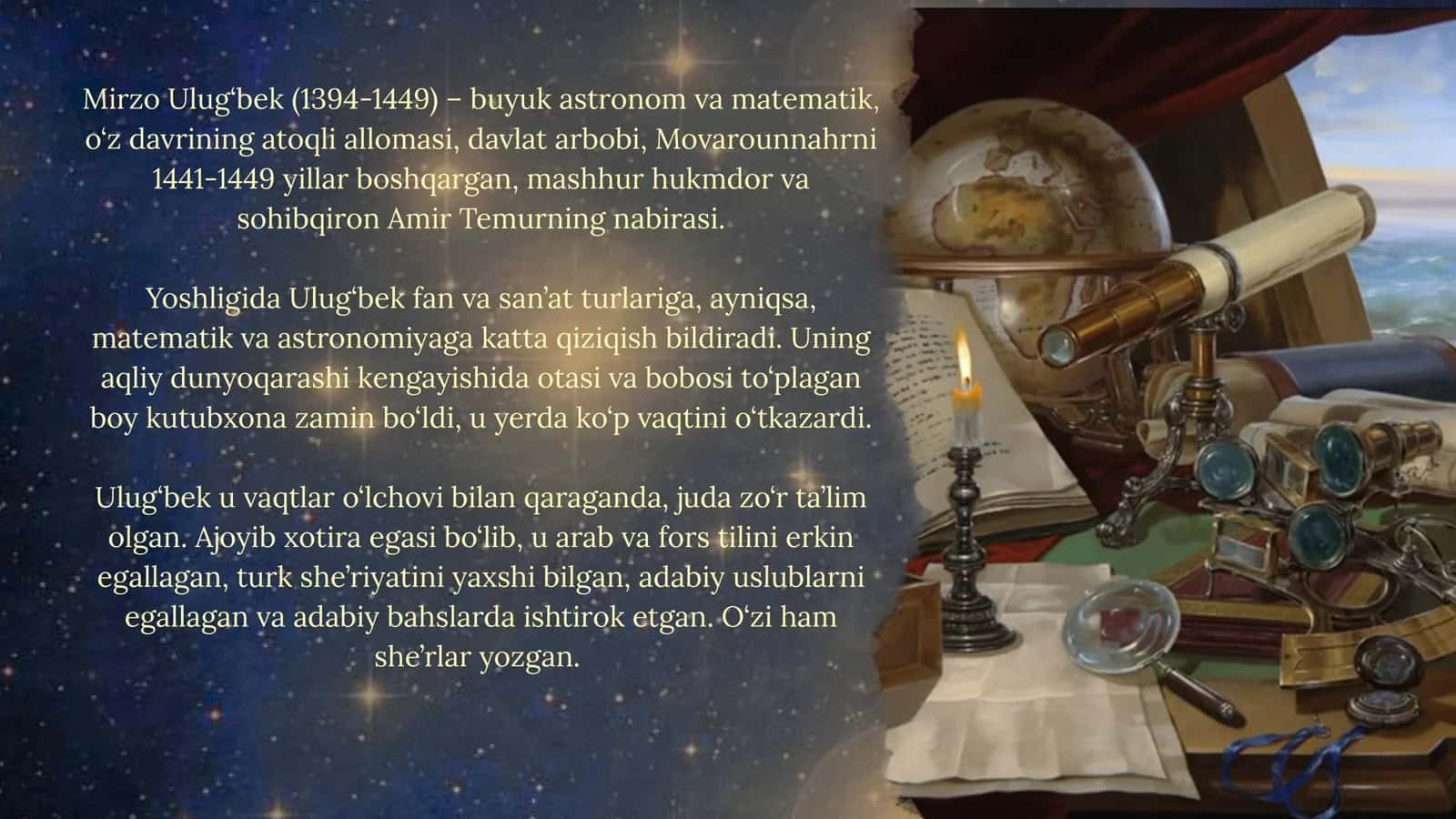 Mirzo Ulug‘bekning hayoti va ilmiy faoliyati 2