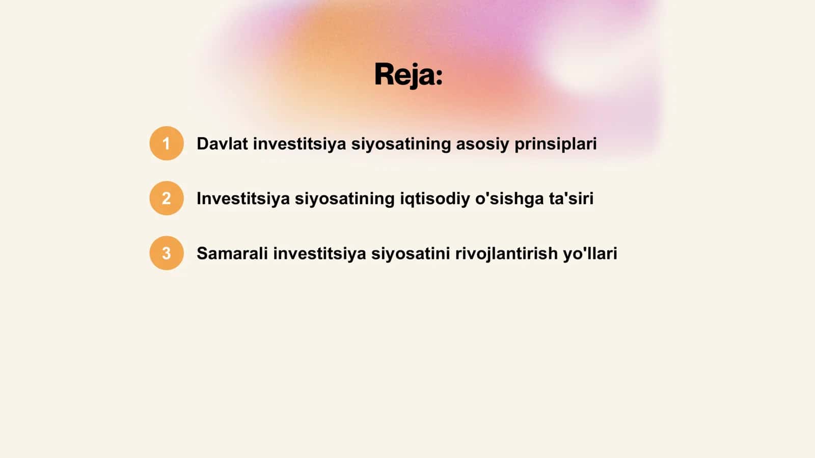 Davlat investitsiya siyosati va uning iqtisodiyotga ta’siri 2