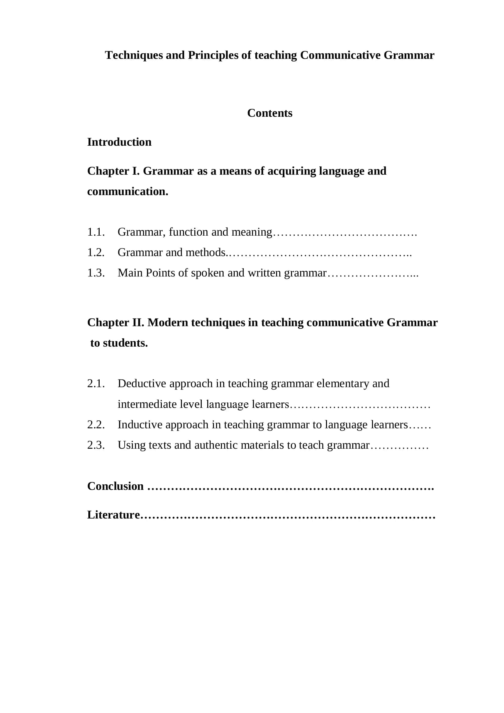 Techniques and Principles of teaching Communicative Grammar 2