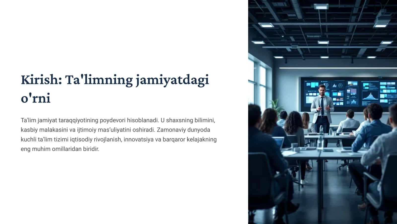 Zamonaviy Dunyoda Ta'lim 2