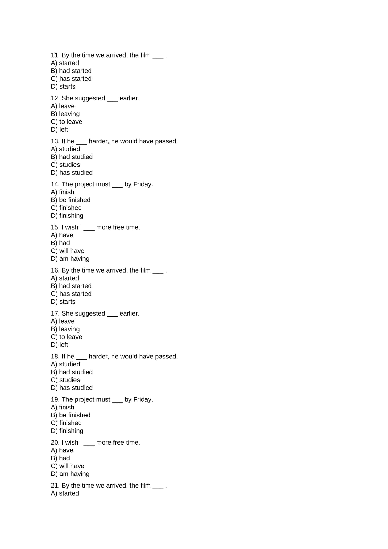 Intermediate (B1) - 100 Test 2