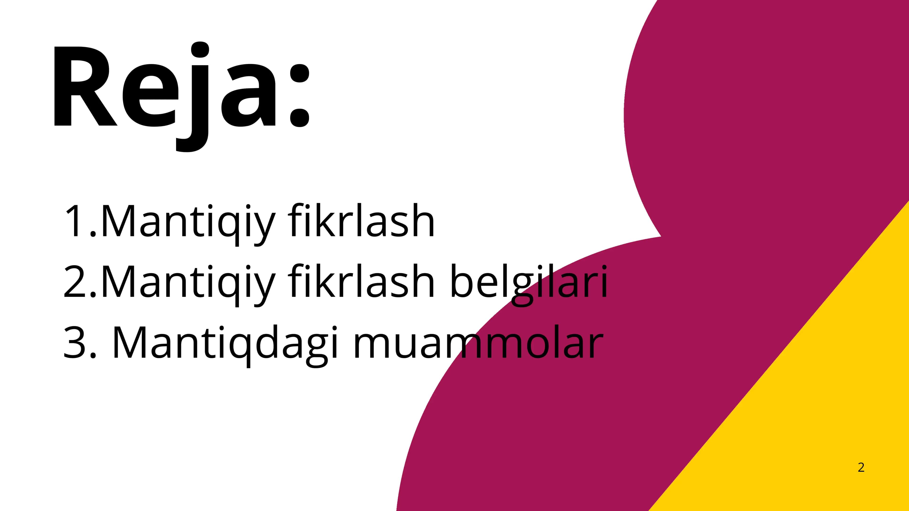Mantiqiy fikrlash 2