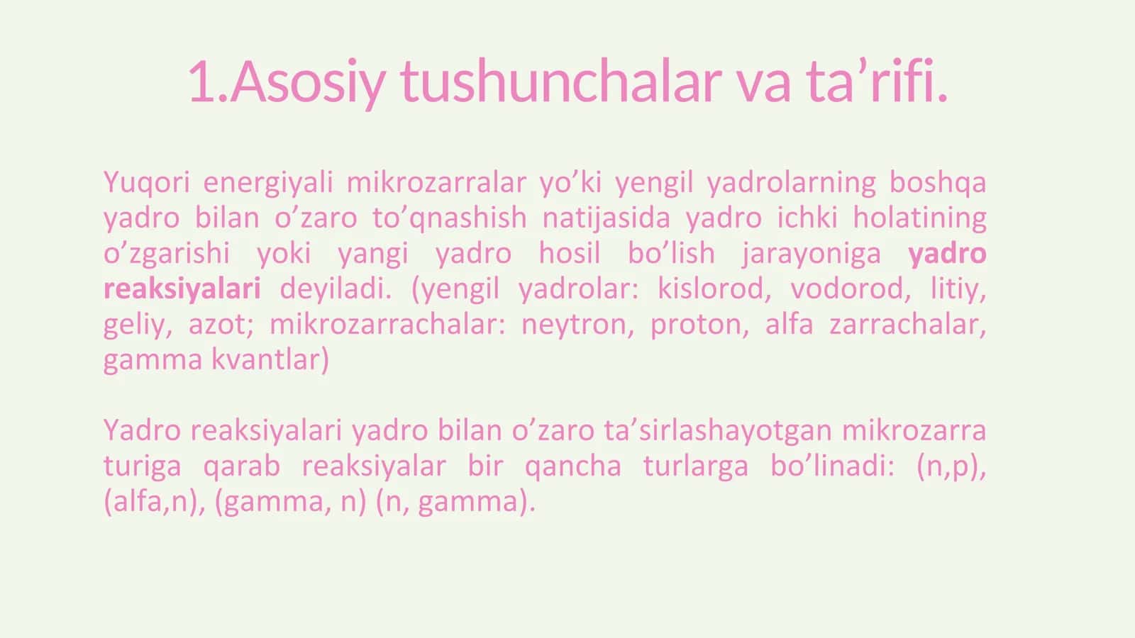 Yadro reaksiyalari 2