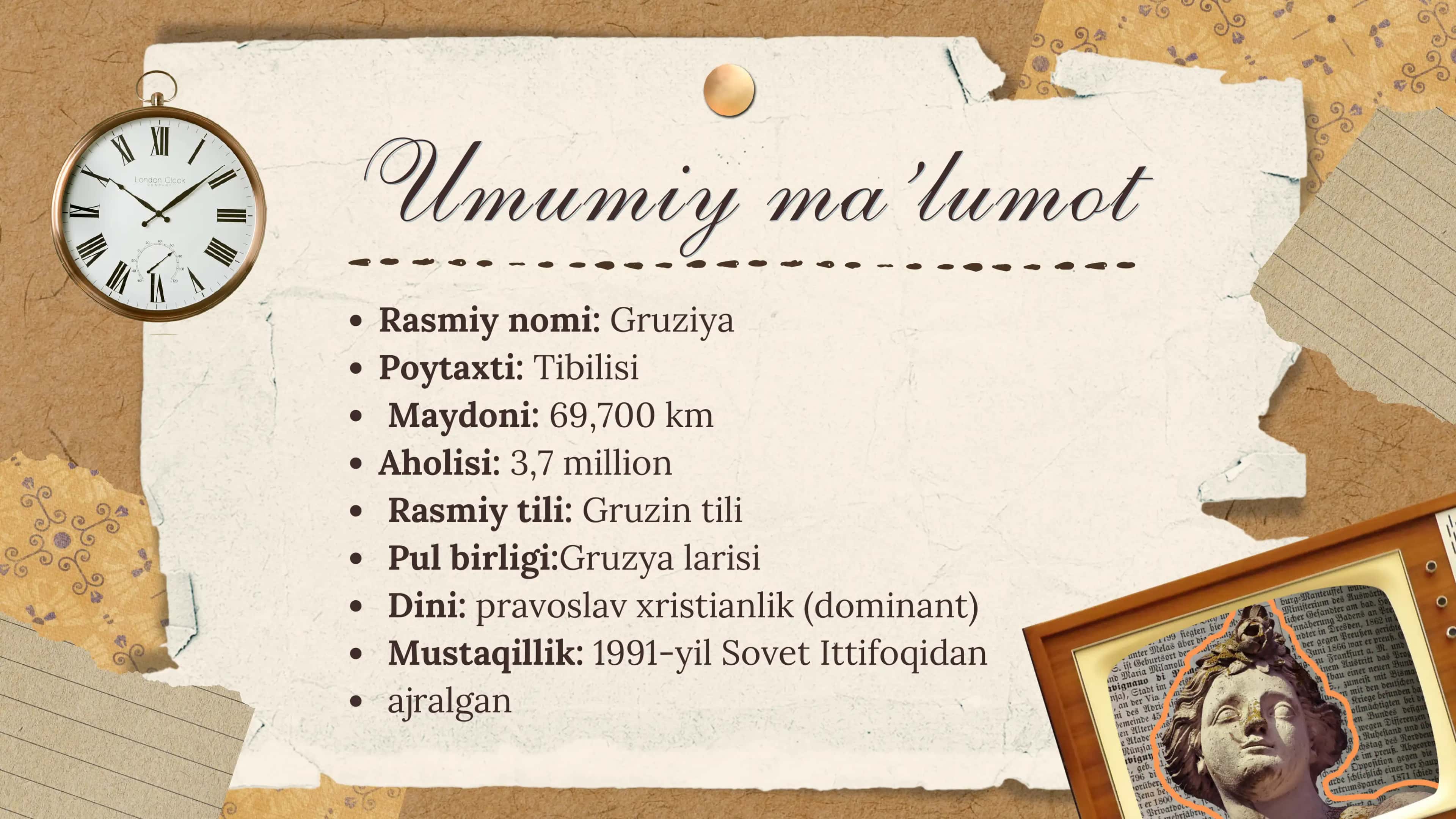 Gruziya davlati haqida taqdimot 2