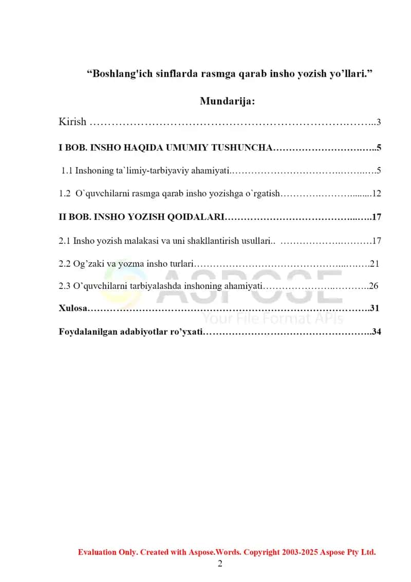 Boshlangich sinflarda rasmga qarab insho yozishga orgatish 2