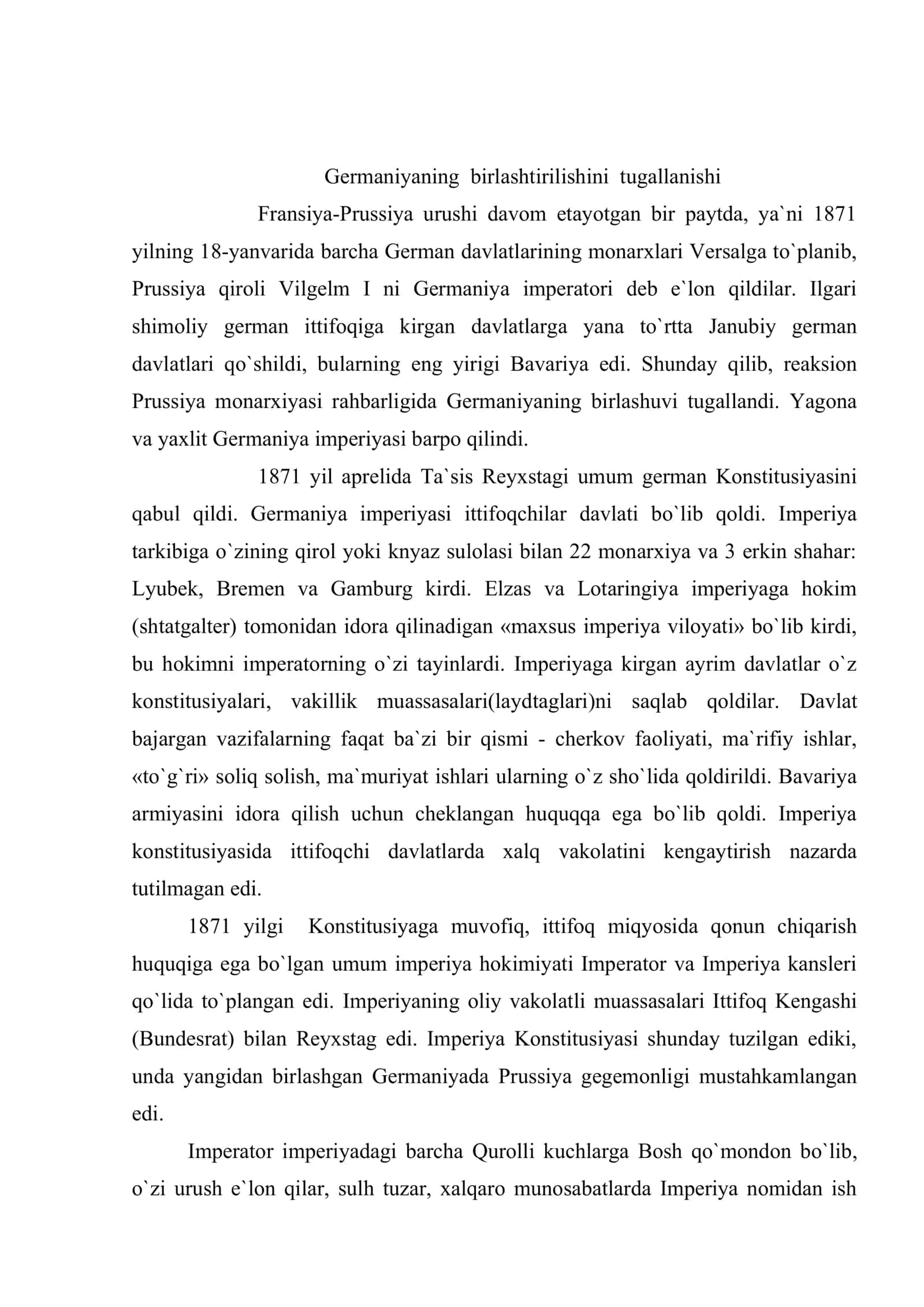 1871-1914 yillarda Germaniya 2