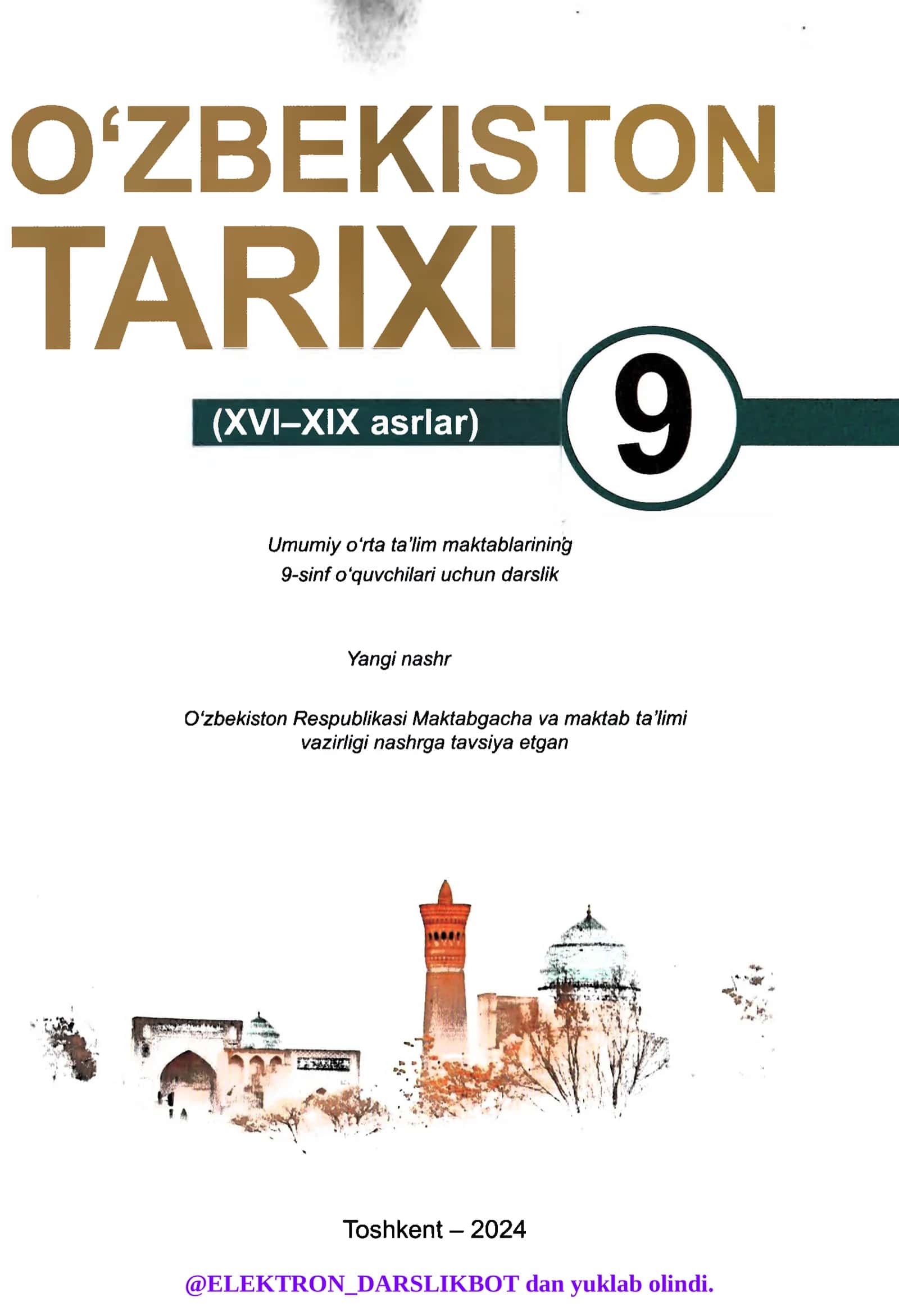 0‘ZBEKISTON TARIXI (XVI-XIX asrlar) 9-sinf 2