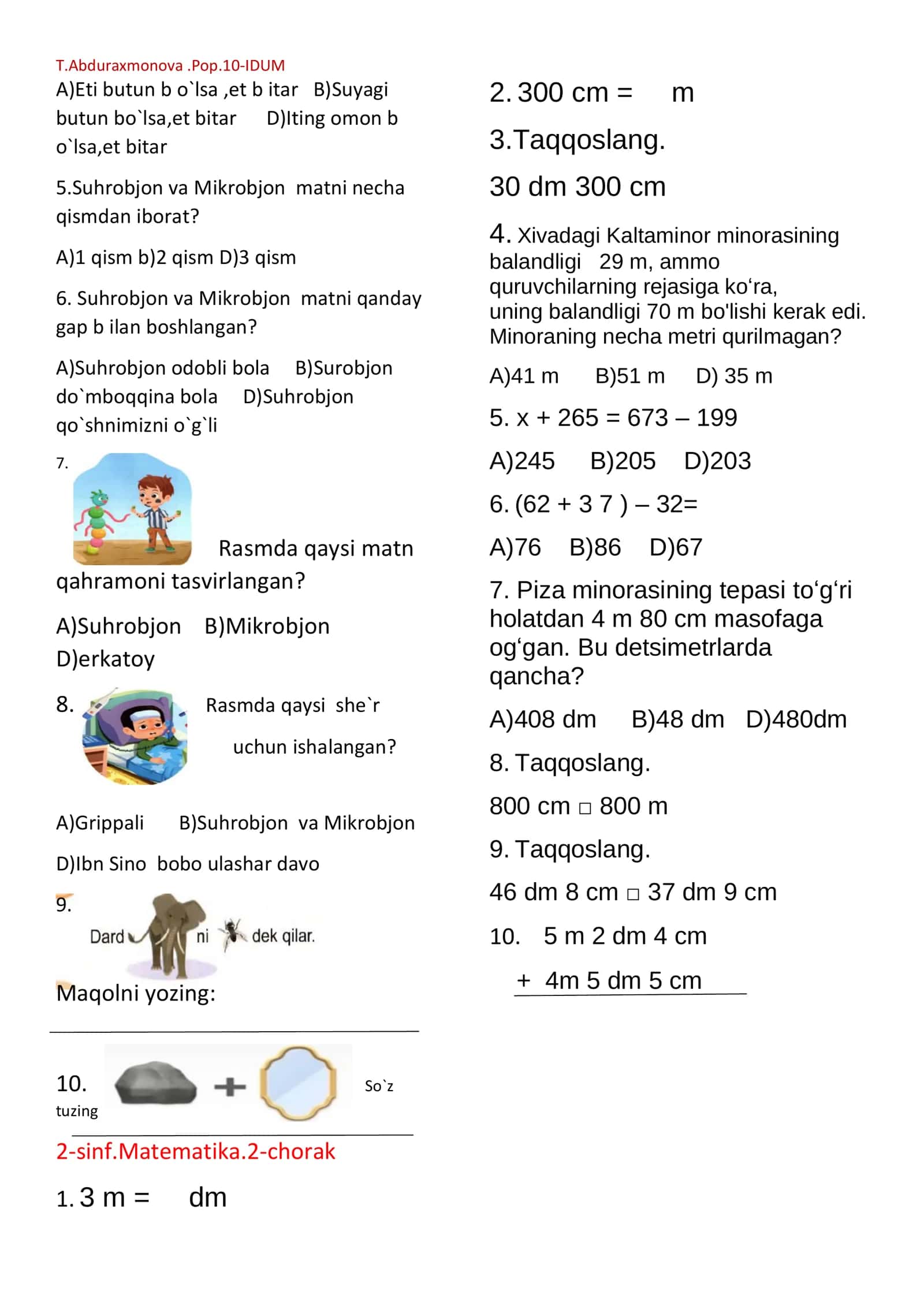 T.Abduraxmonova.Pop.10-IDUM 2