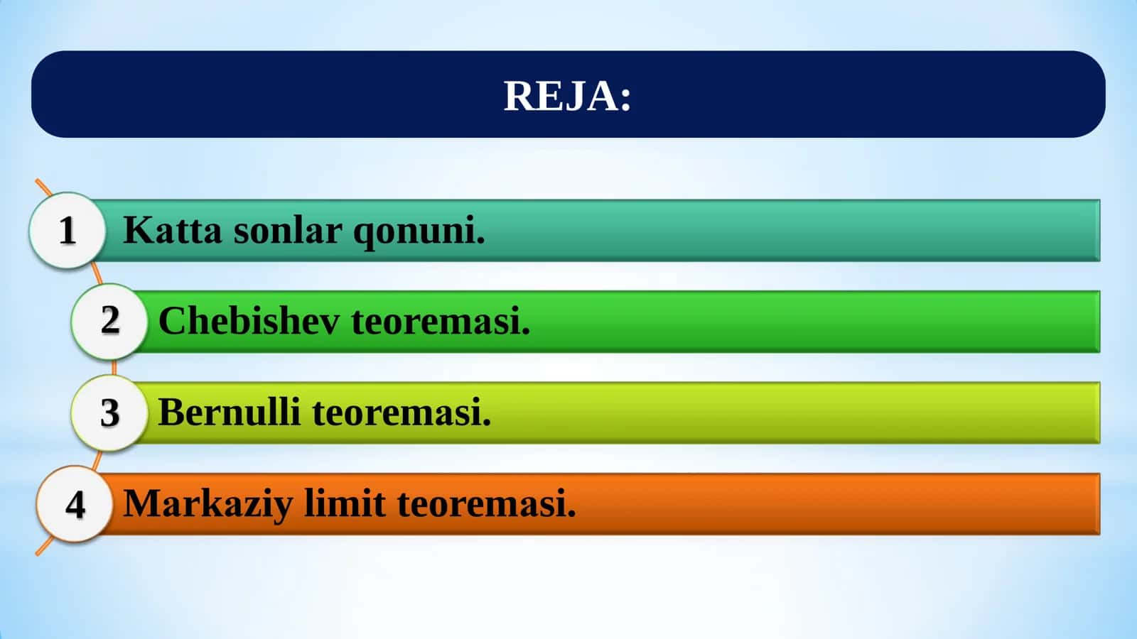 Katta sonlar qonuni. Markaziy limit teoremalar 2