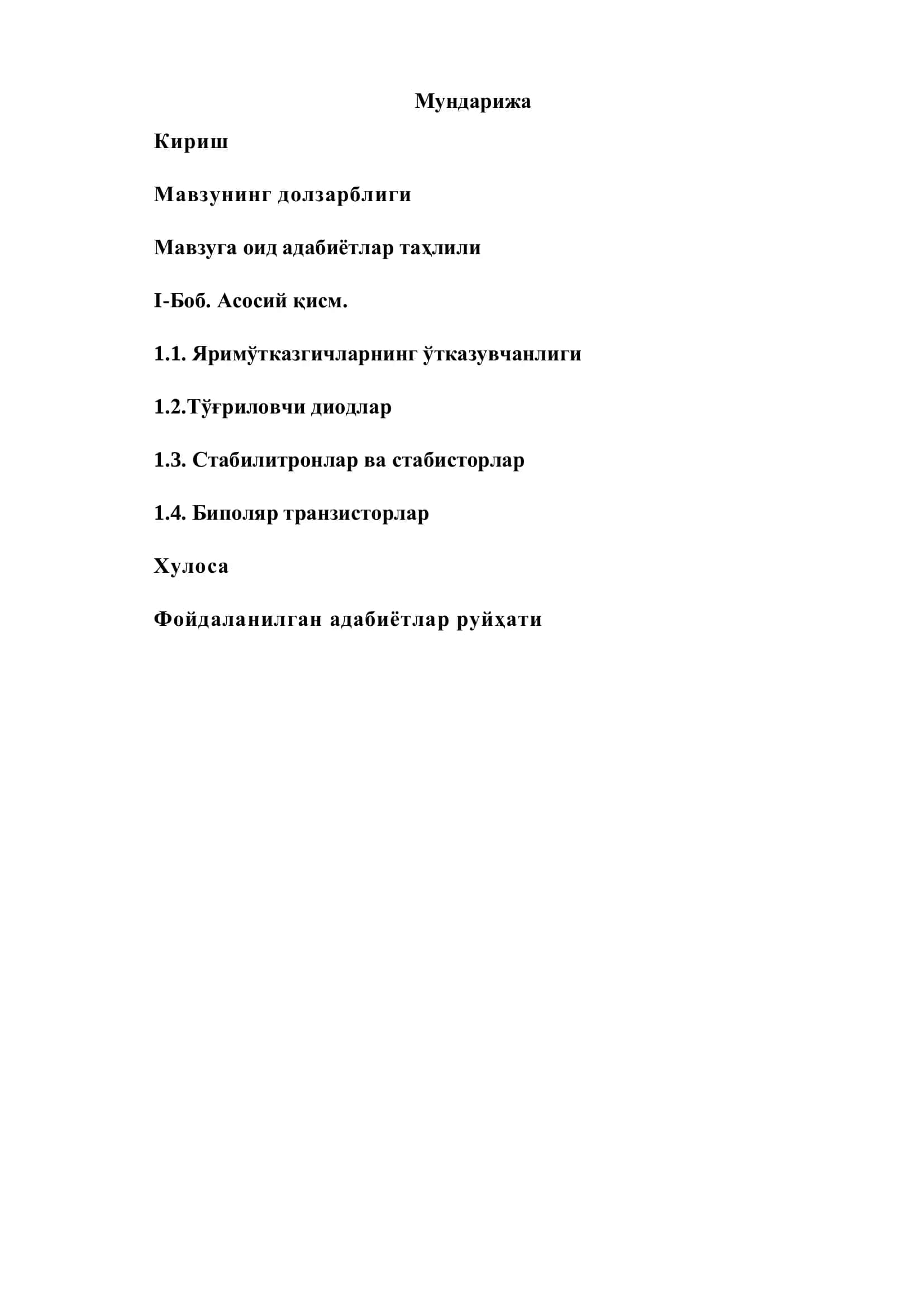 Яримўтказгичли асбоблар 2
