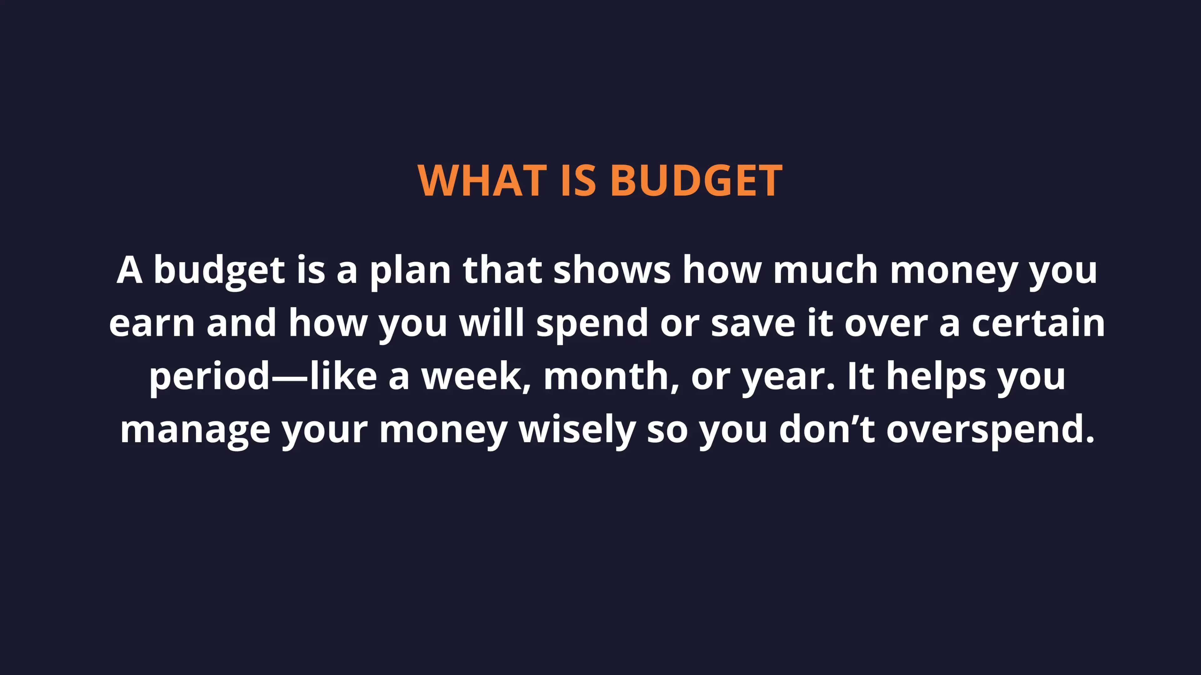 BUDGET 2