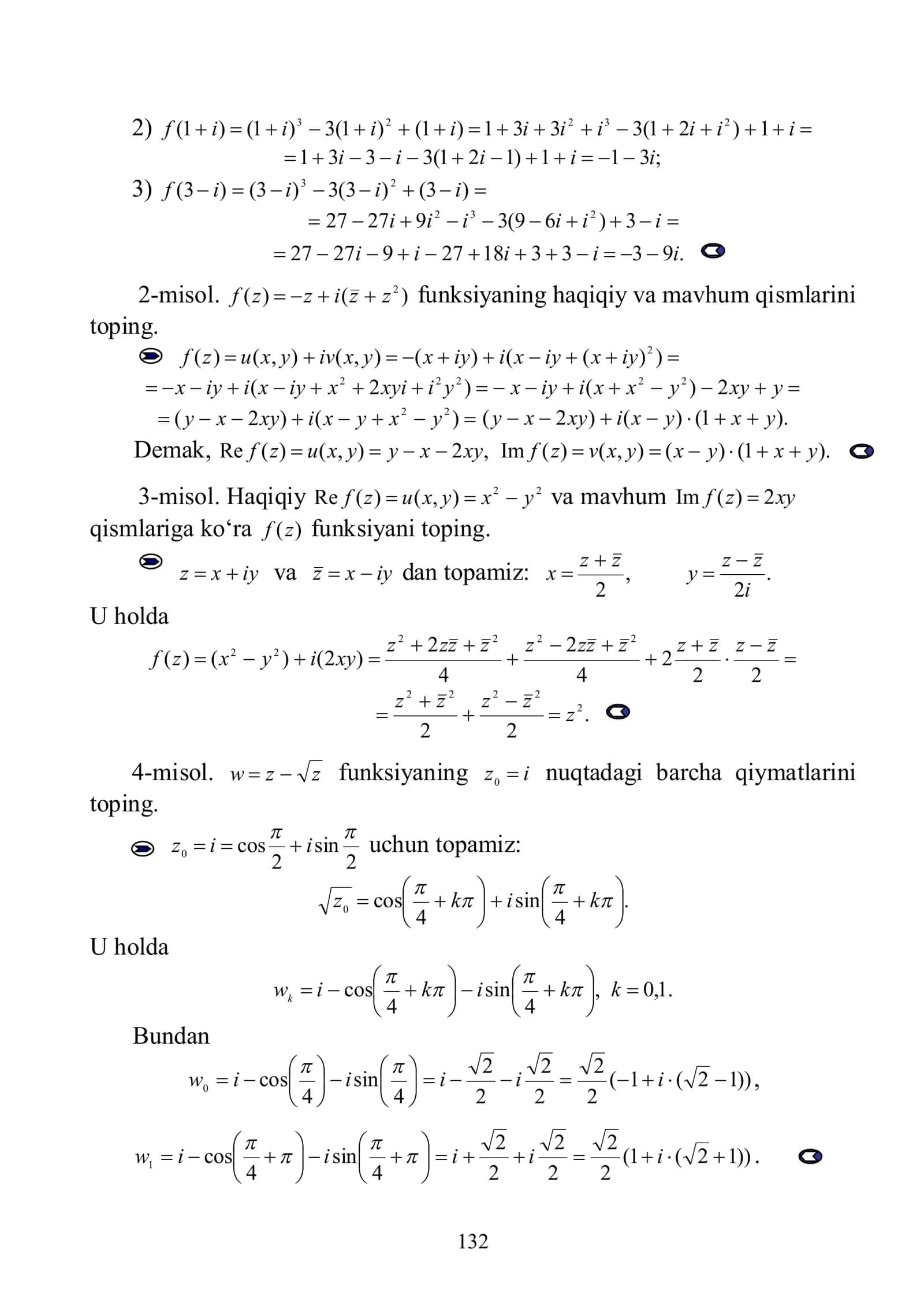 2.2. KOMPLEKS O‘ZGARUVCHINING FUNKSIYASI 2