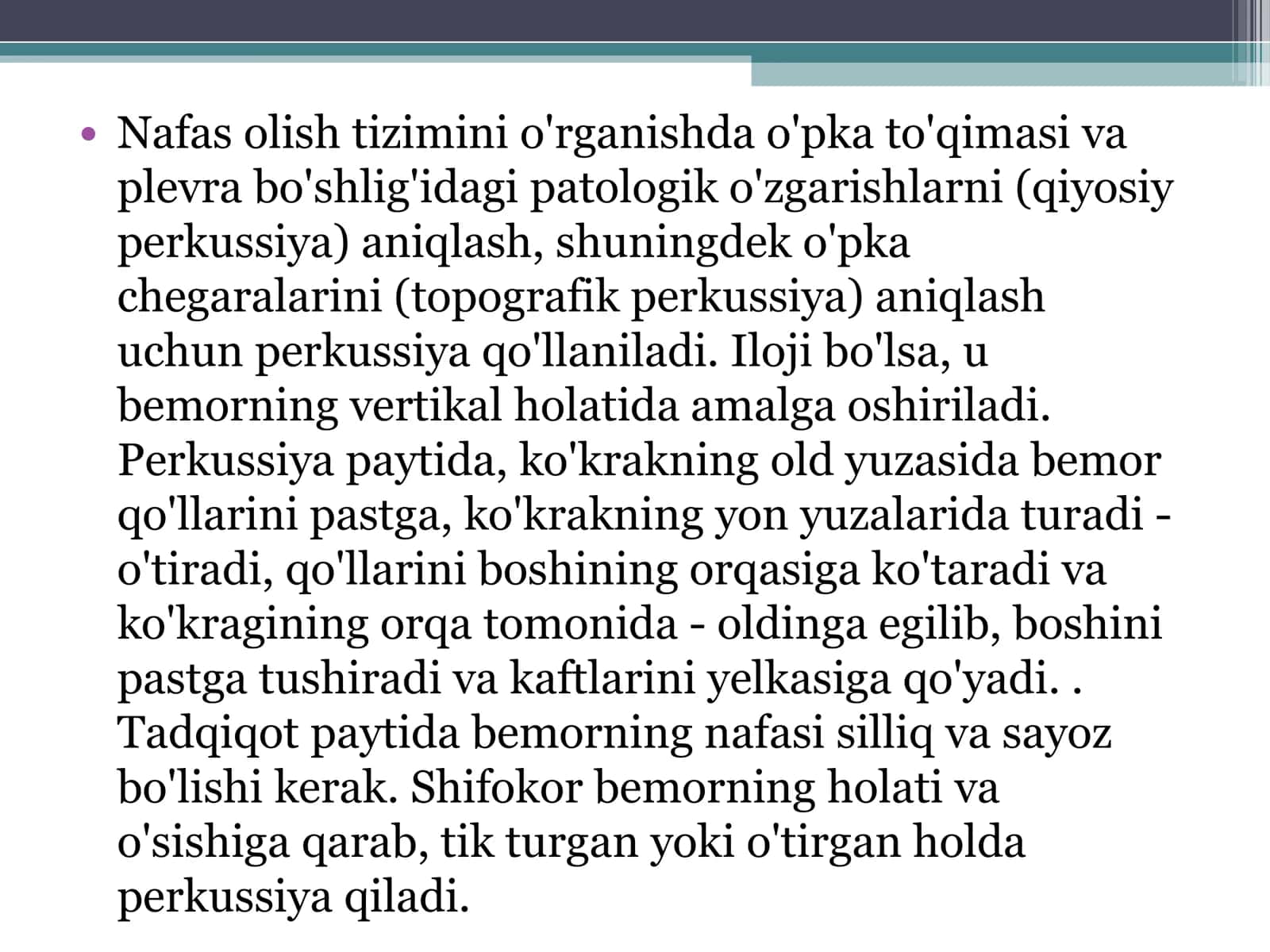 O’pka Perkussiyasi 2