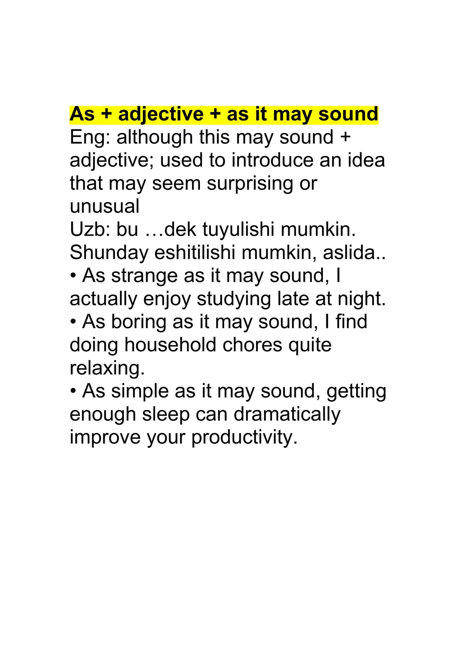 Speaking 8+ Structures 2